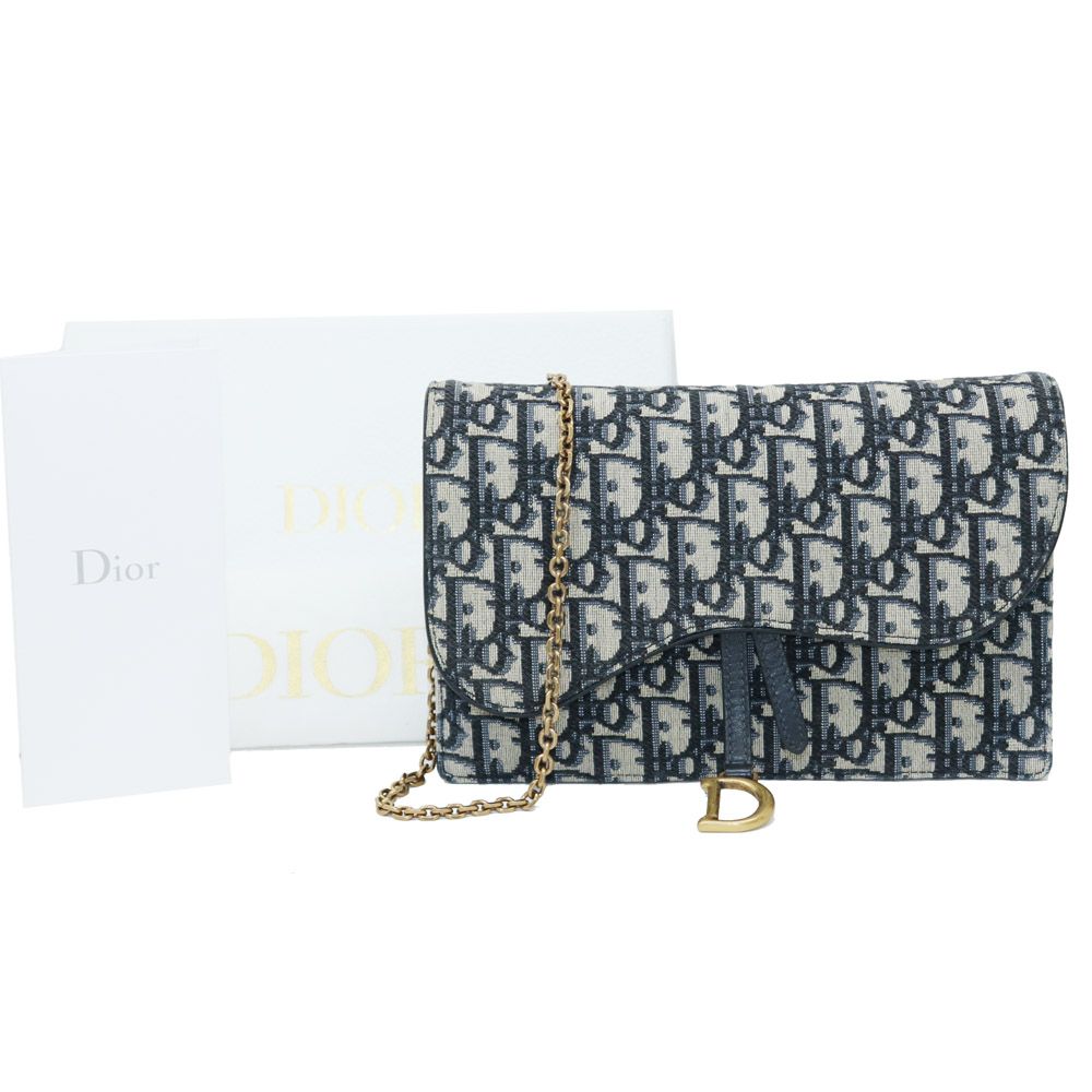 Christian Dior Navy Blue Oblique Jacquard Boston Bag – THE