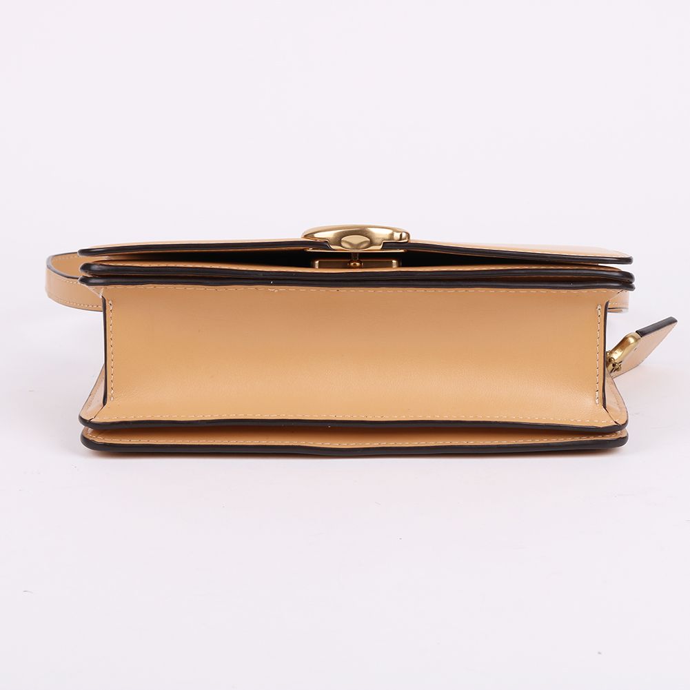 Coach Beige Bandit Shoulder Bag with Gold C Logo 24x14x7