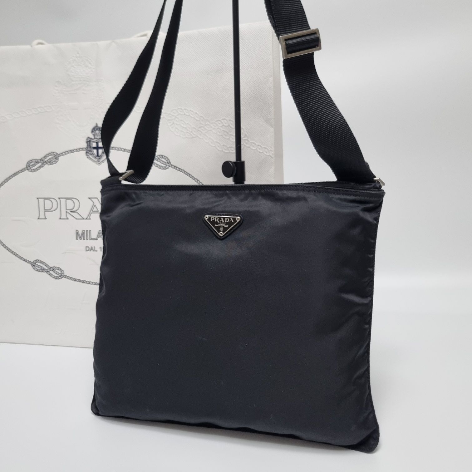 Prada Nylon Messenger Bag Crossbody 412-24 123843768 | eBay Prada Nylon Messenger Bag Crossbody 412-24 123843768 | eBay
