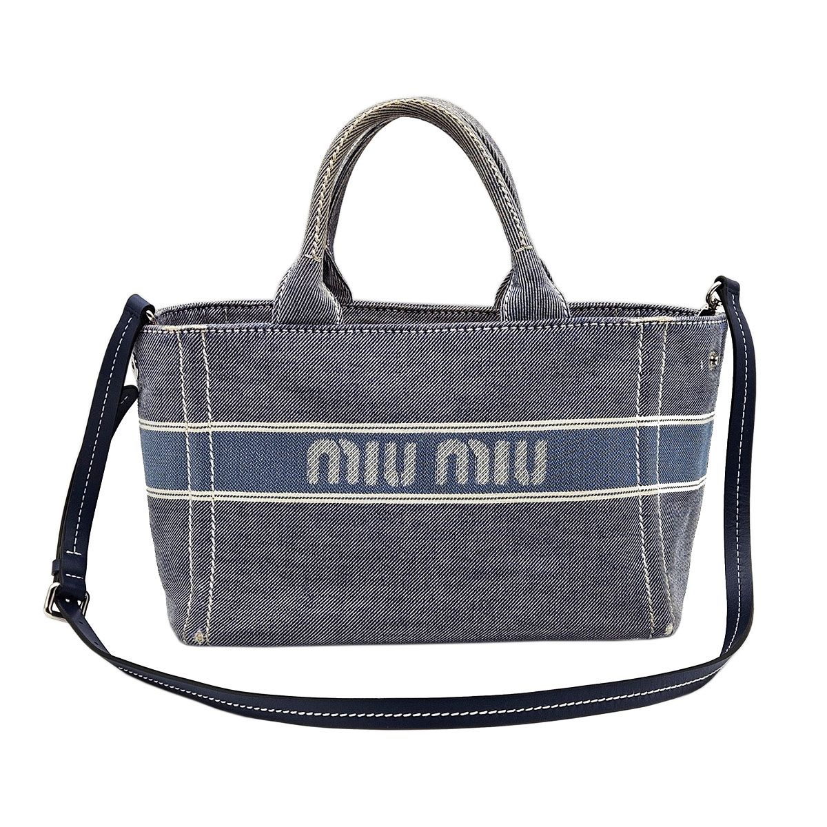 Miu Miu Blue Denim Jacquard Logo 2WAY 5BA219 124388255 | eBay Miu Miu Blue Denim Jacquard Logo 2WAY 5BA219 124388255 | eBay