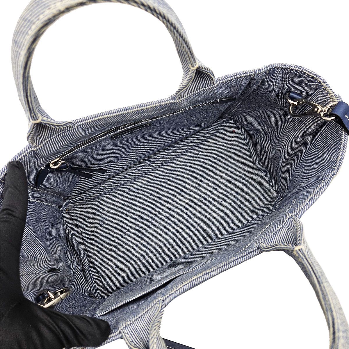 【数々のアワードを受賞】 5BA219 2WAY Logo Jacquard Denim Blue Miu Miu 124388255 eBay | 帽子