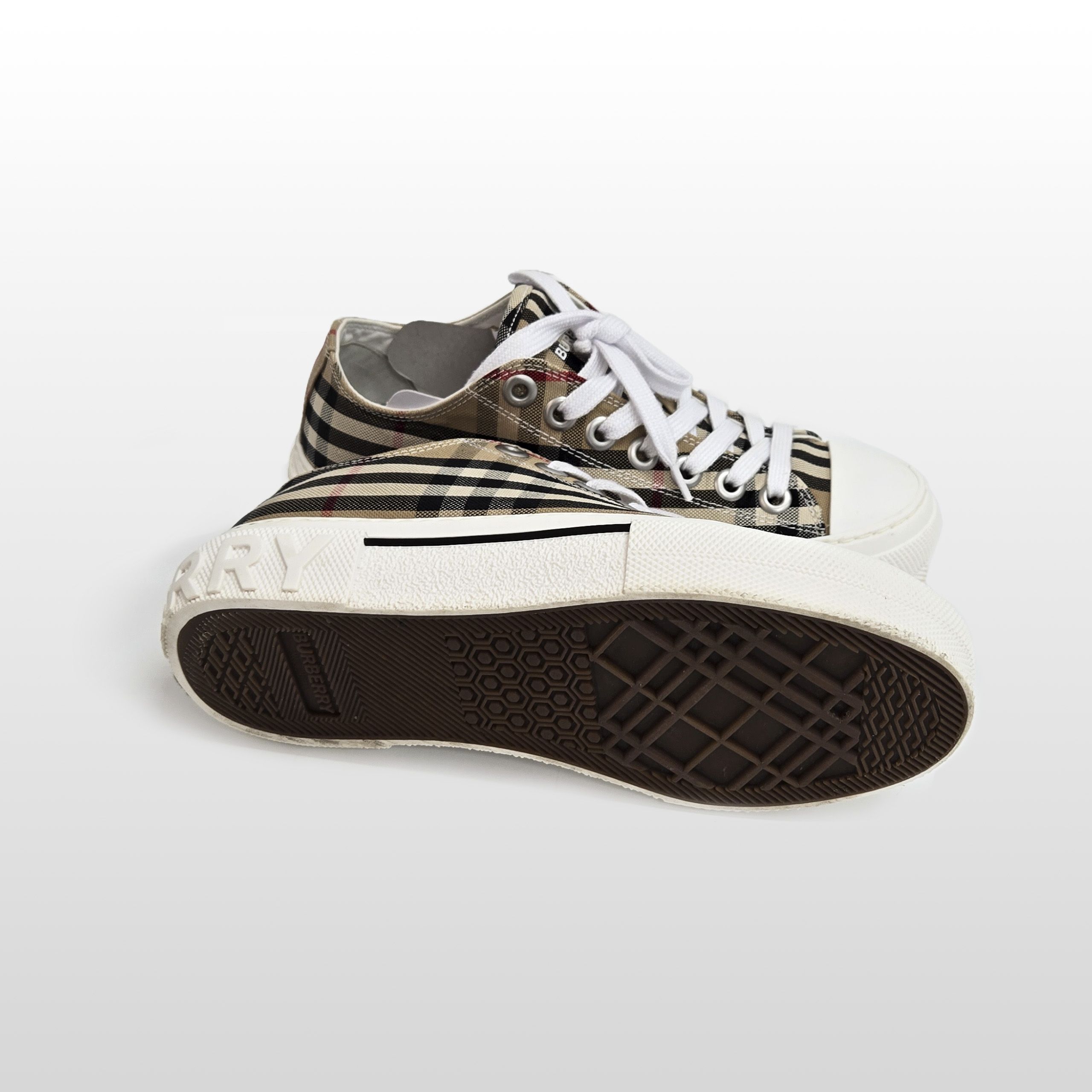 Burberry Vintage Check Cotton Sneakers EU36 230mm 8049745