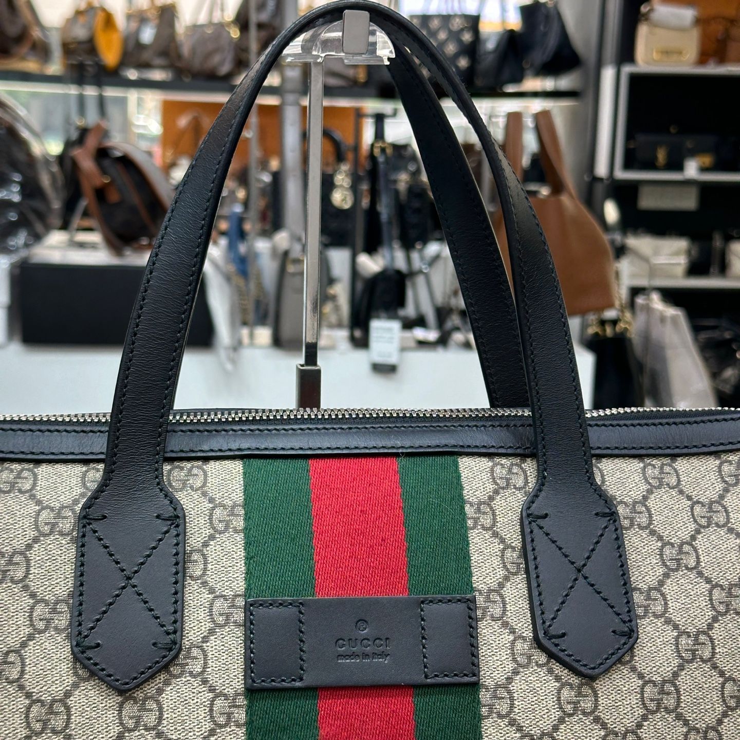 Gucci Supreme Web Double Tote Bag Shoulder Bag 359261 Gucci Supreme Web Double Tote Bag Shoulder Bag 359261