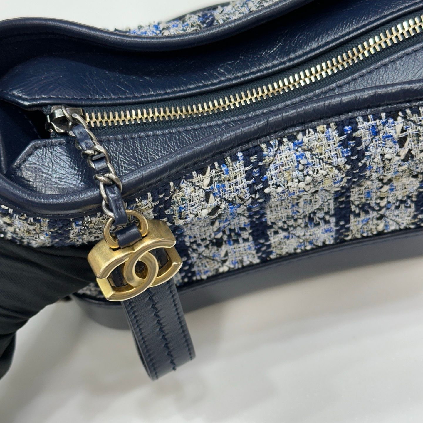 NIB Chanel Aged Calfskin Quilted Small Gabrielle Hobo Bag