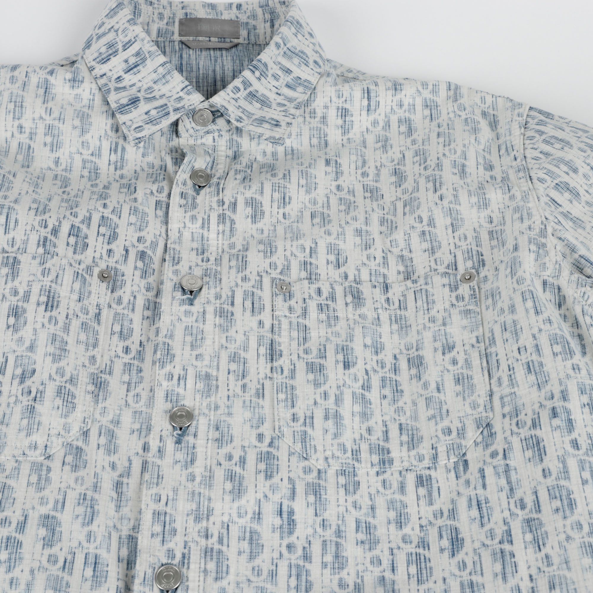 Dior Denim Overshirt with Obligue Design 37 Size