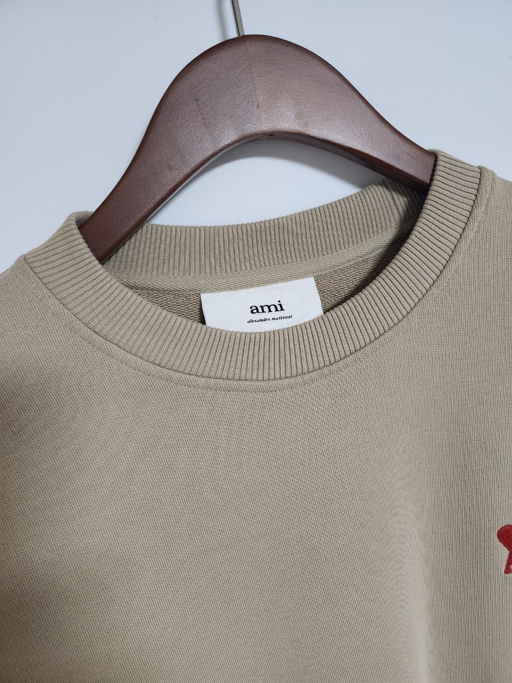 AMI Paris Ami De Coeur Patch Sweatshirt | Neutrals | FARFETCH