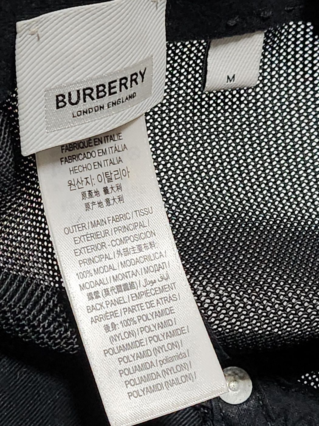 Burberry Black London England Logo Mesh Cap 8019216