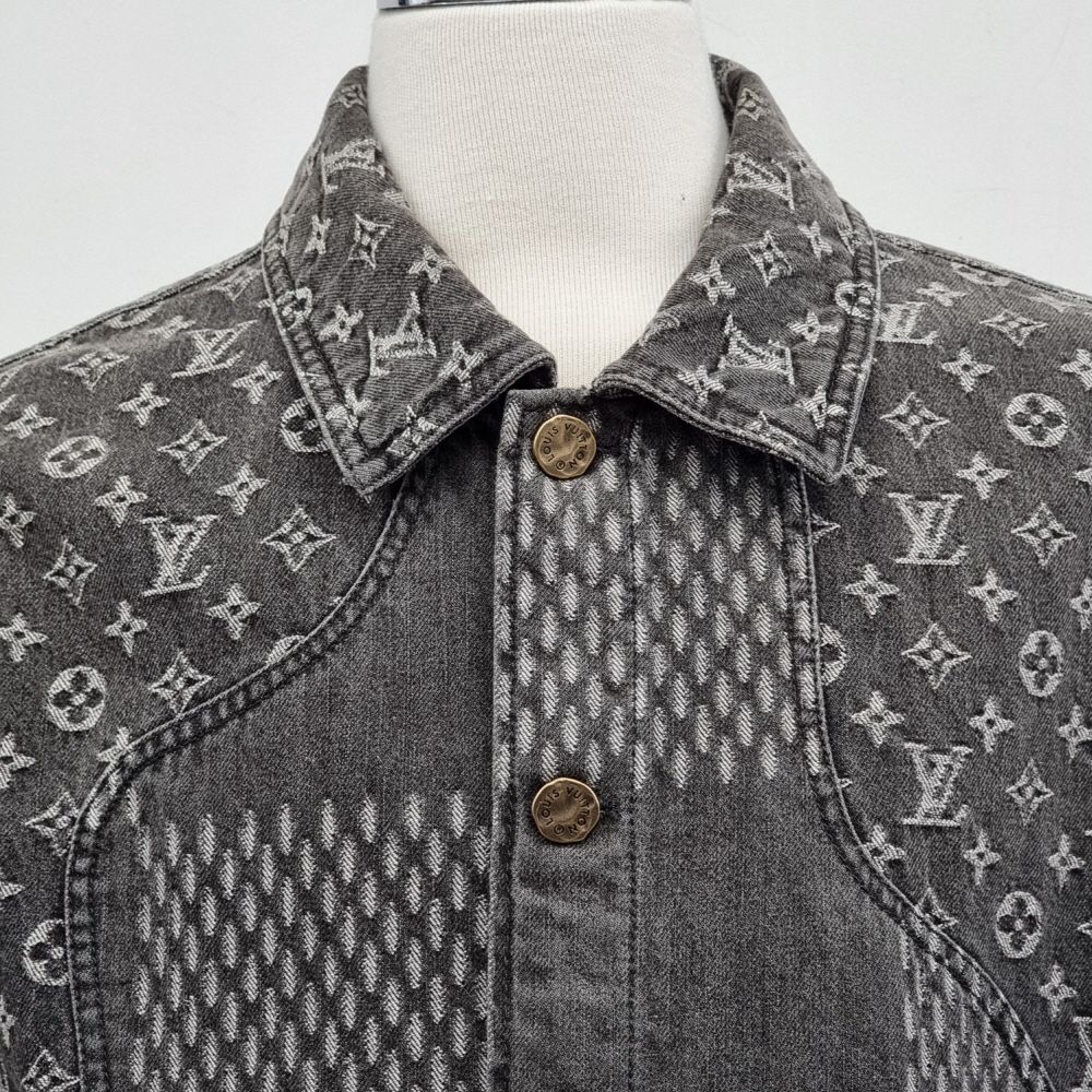 Louis Vuitton Monogram Black Denim Jacket LOB042803