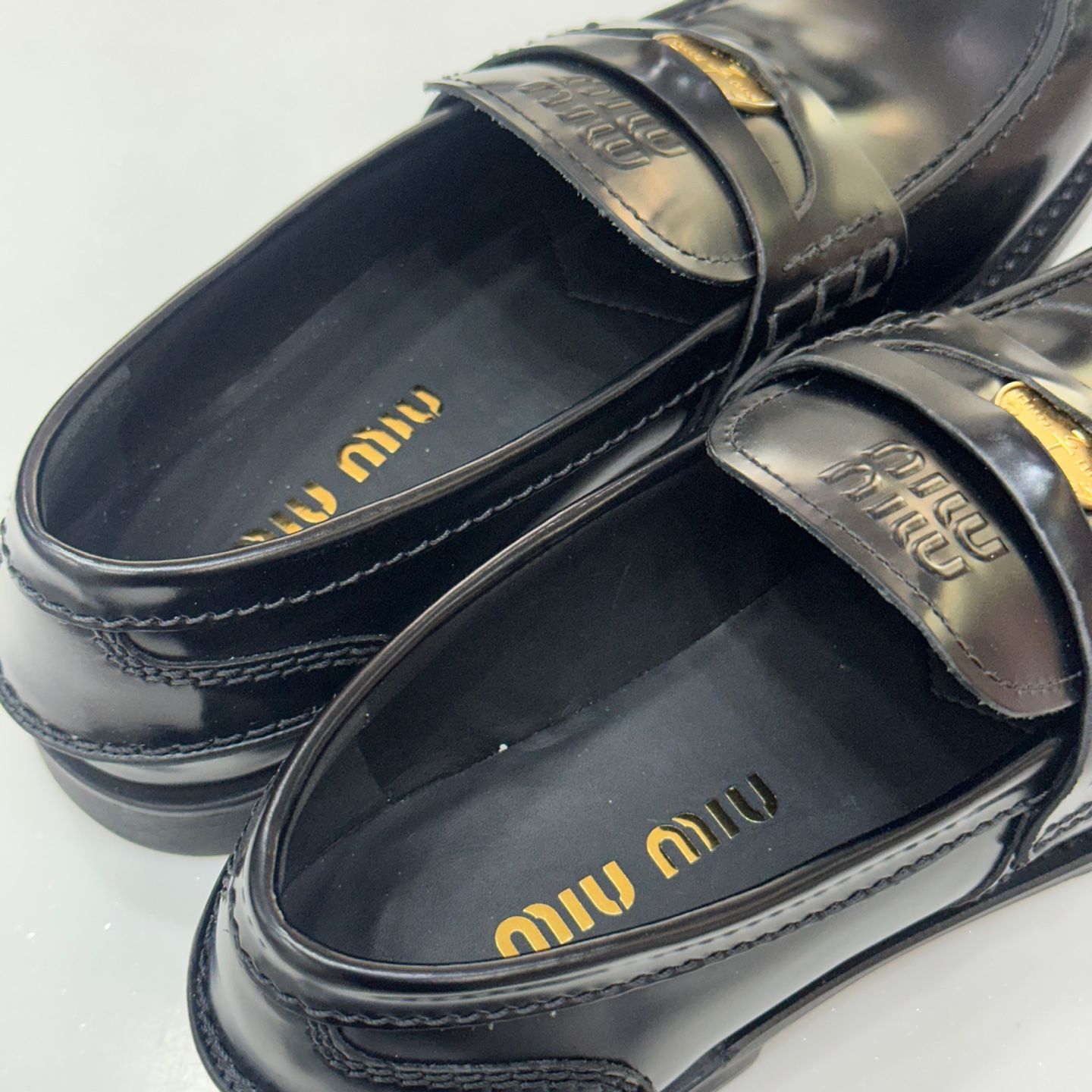 Miu Miu Penny Loafer Black 36.5 5D773D 135653348 | eBay