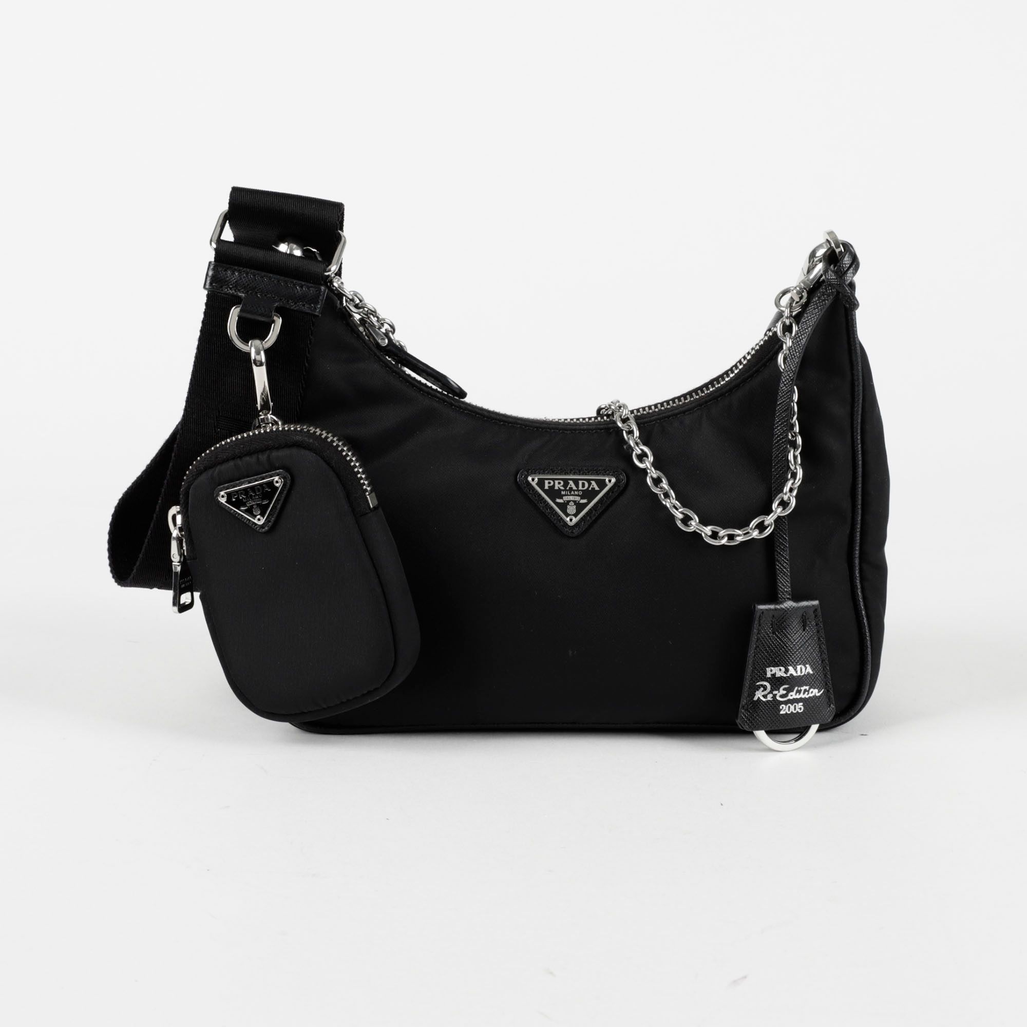 ★PRADA / プラダ ★ショルダーバッグ 1BH204 Prada 1BH204 Reedition Multi Hobo Shoulder Crossbody Bag