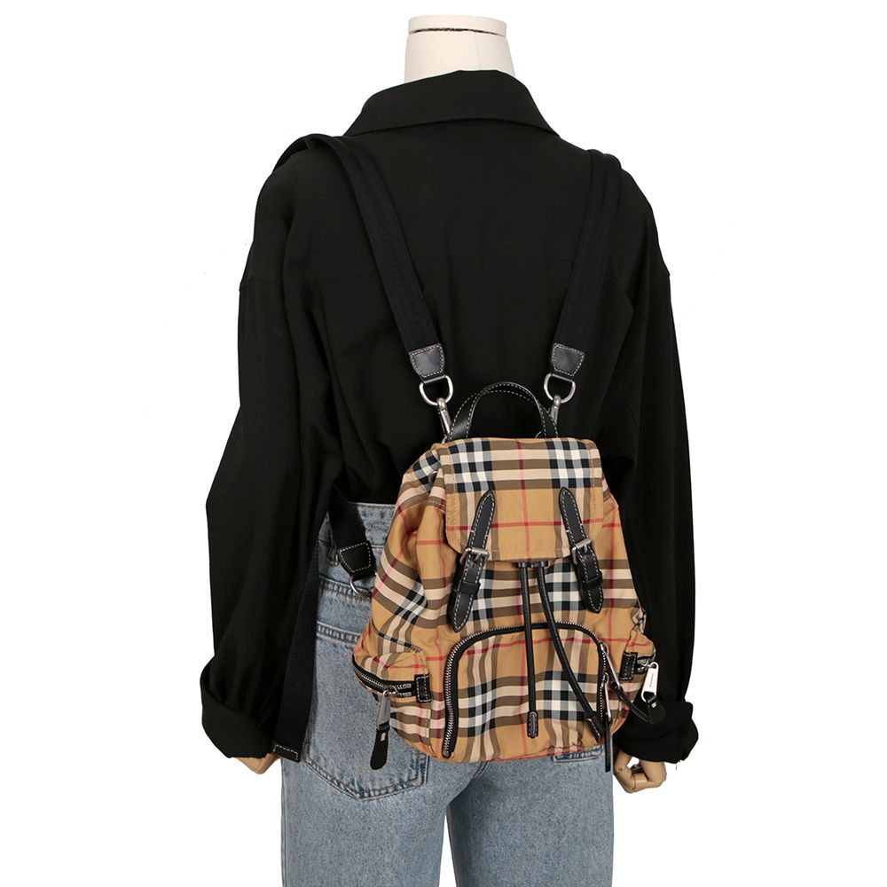 BURBERRY Vintage Check Rucksack Backpack Black Burberry Vintage Check Backpack - Black - Men|8097347 main image 4