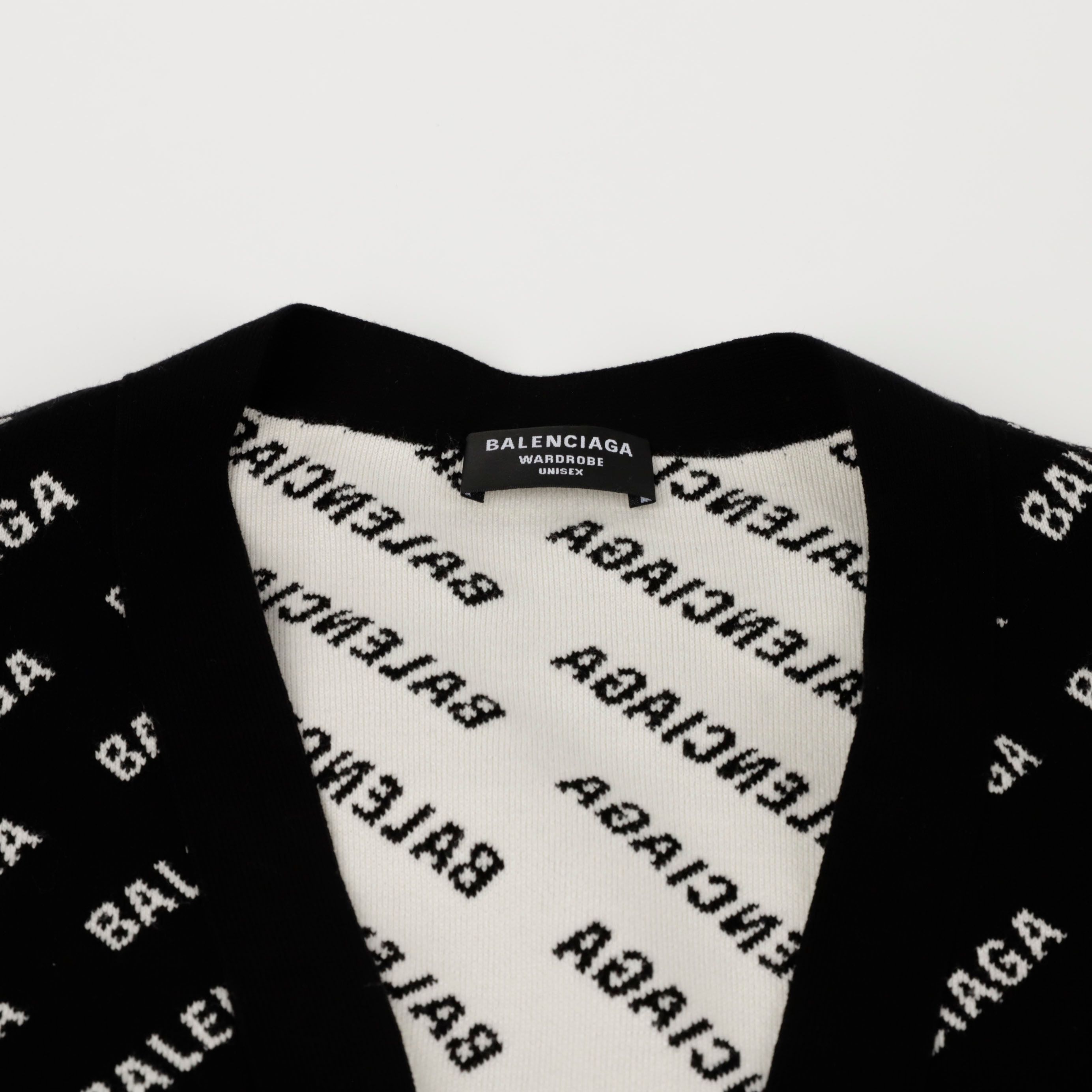 Balenciaga Multi Logo All Over Cardigan Size 3 699822 148554258 | eBay