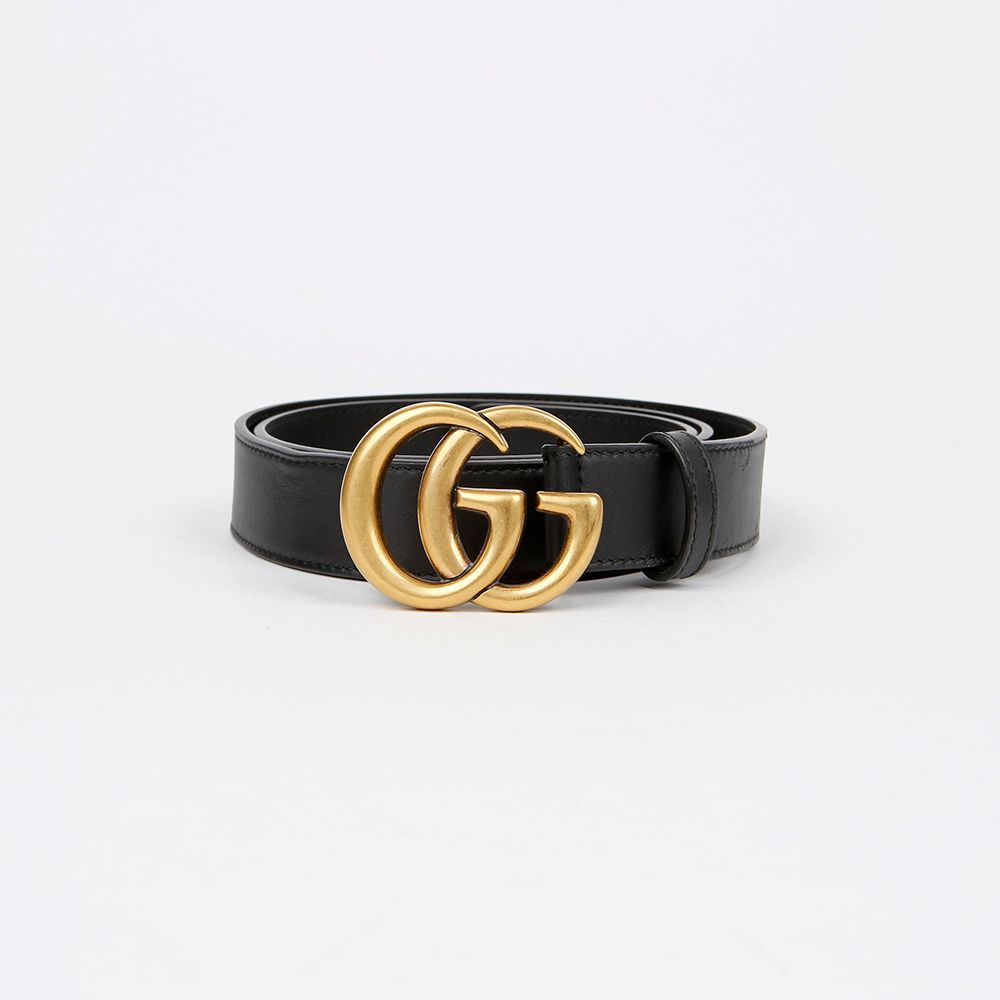 Gucci Marmont Belt style 414516 size 90 GUCCI BELT 414516 GG LOGO SUPREME MONOGRAM BLACK MARMONT  main image 3