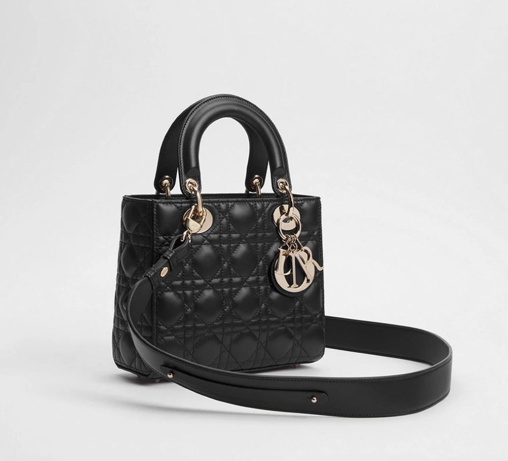 Dior Lady Small Black with Gold Hardware M0538 153693840 [P] | eBay