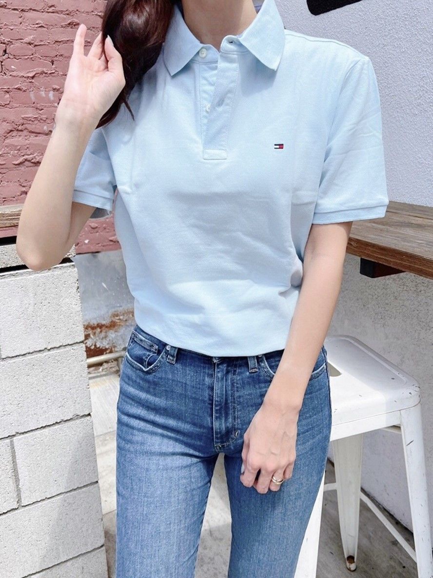 타미힐피거 남녀공용 커스텀핏 아이비 반팔 카라 티셔츠 24색 택1 78J4051 78J4141 78J4142 7803120