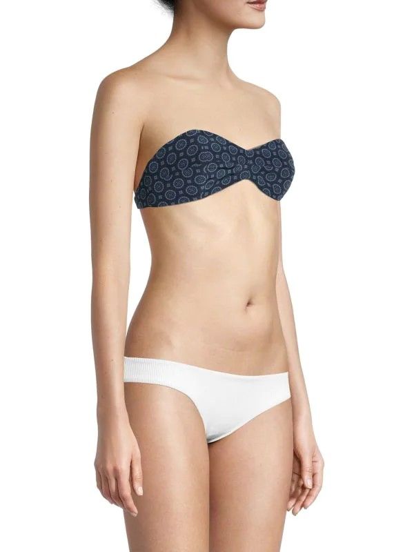 마이클코어스-프린팅 실크 비키니 탑 Printed Silk Bandeau Bikini Top 0400015615251
