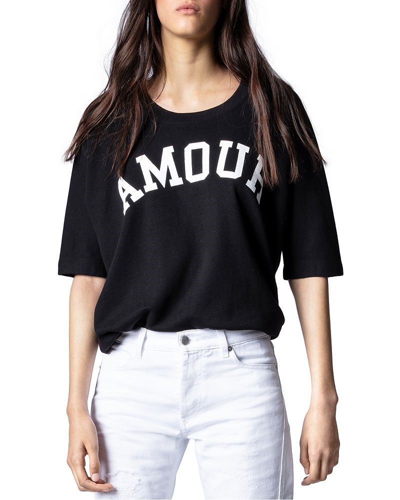 쟈딕앤볼테르-숏 슬리브 스웻셔츠 Short Sleeve Message... 슬리브 스웻셔츠 Short Sleeve Message Sweatshirt 4021573 | 트렌비... 