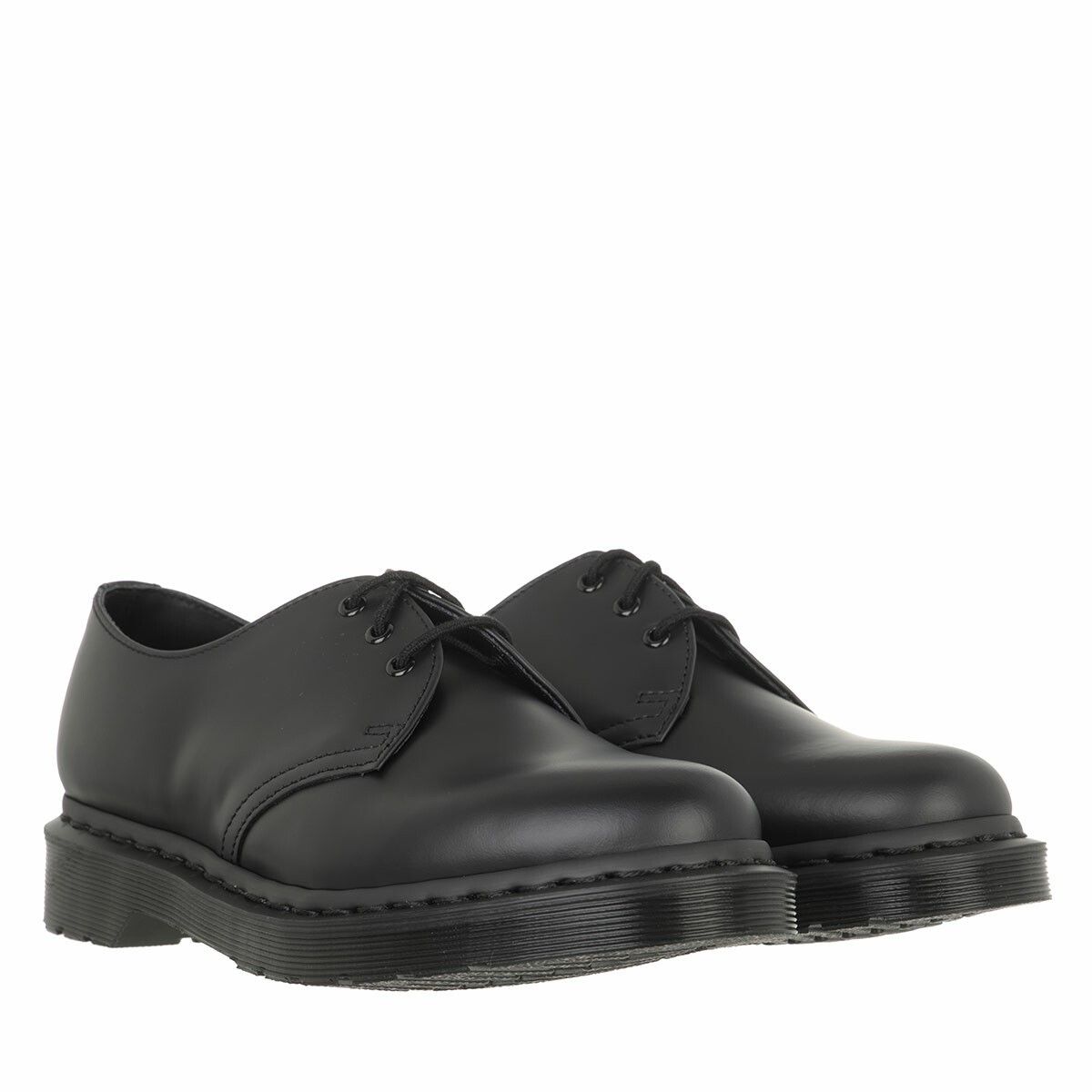 닥터마틴-모노 블랙 Dr. Martens 1461 Mono Black Smooth Schnurschuhe A0161900 | 트렌비