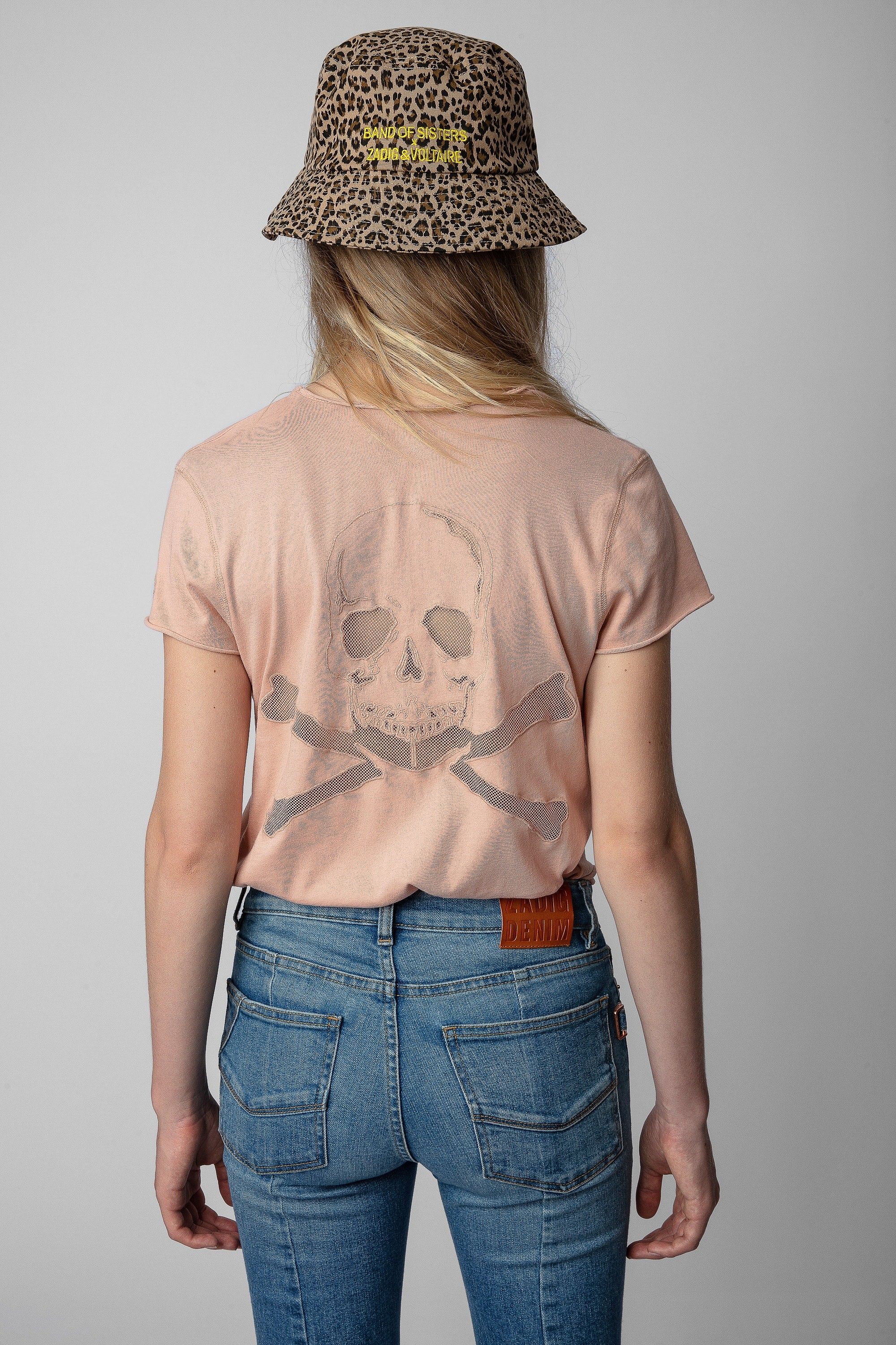 쟈딕앤볼테르-티셔츠 스토리 T-Shirt Story Fishnet Totenkopf Kreuz JWTS01449 BLUSH | 트렌비 쟈딕앤볼테르-티셔츠 스토리... 