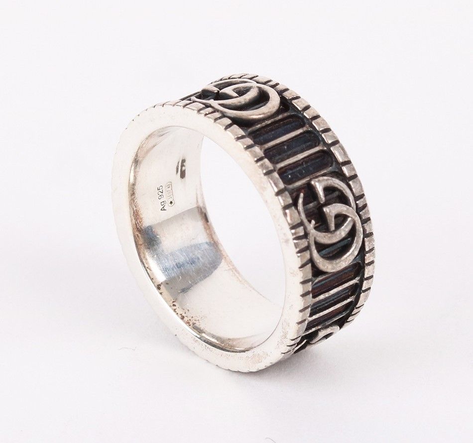 Gucci GG Marmont Double G Silver Ring 551899 28419145 | eBay
