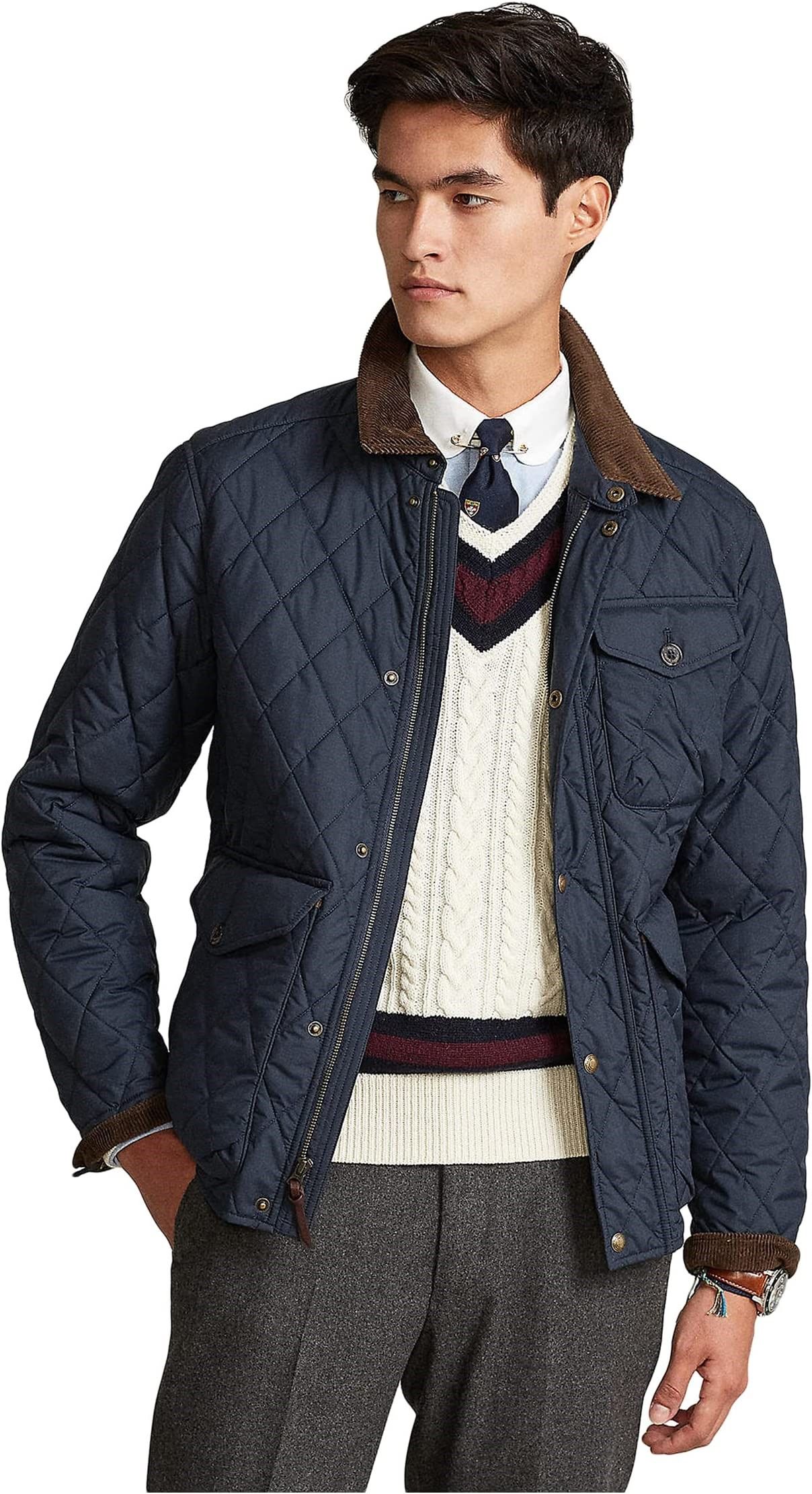 Polo Ralph Lauren Quilted 3-Pocket Jacket Coat - Grey 