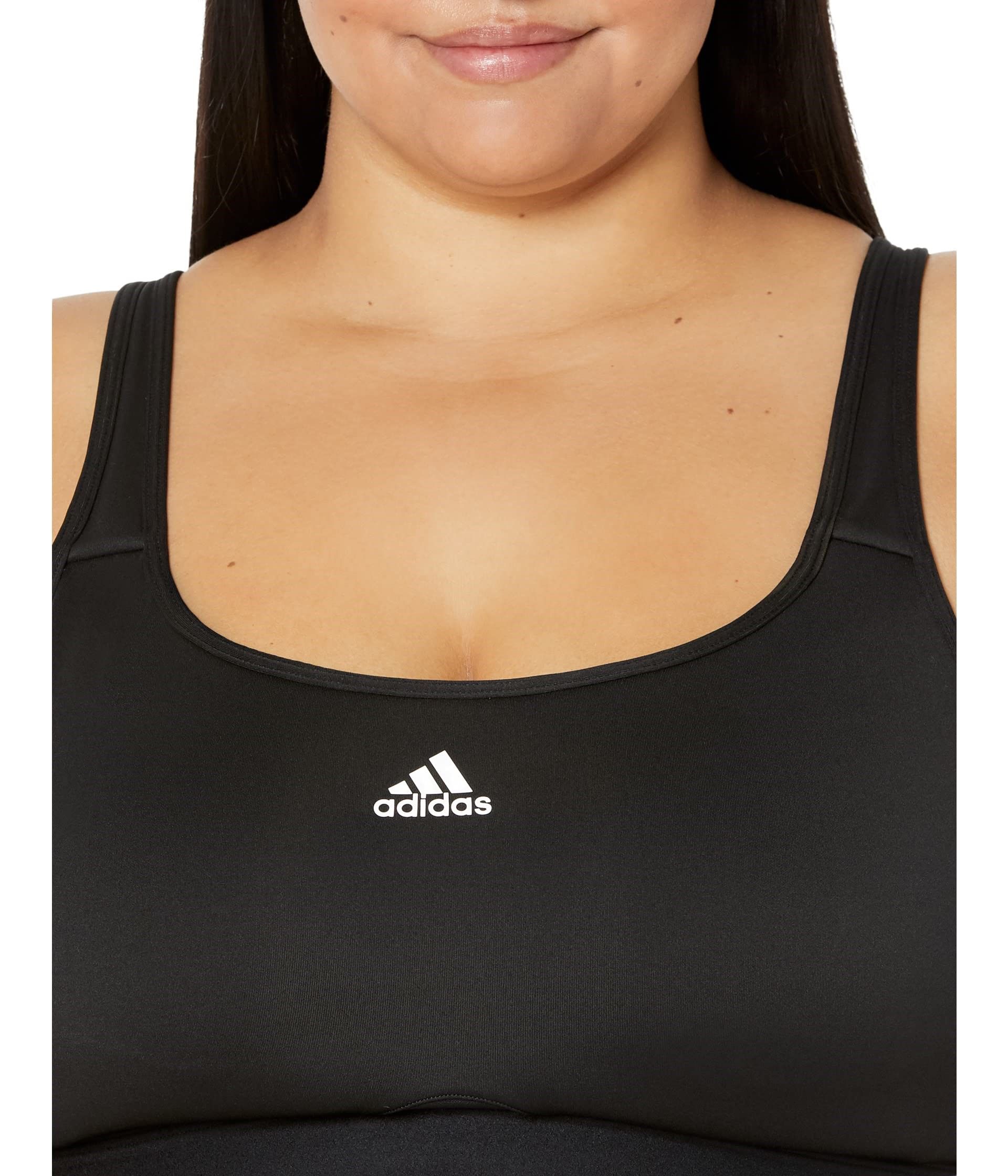 adidas Plus Size Training Medium Support Better 3-Stripes Bra