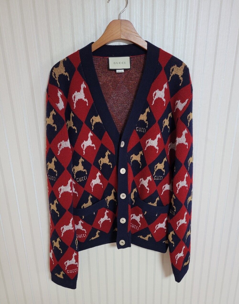 Gucci Diamond Pattern Cardigan L SKU: l | eBay
