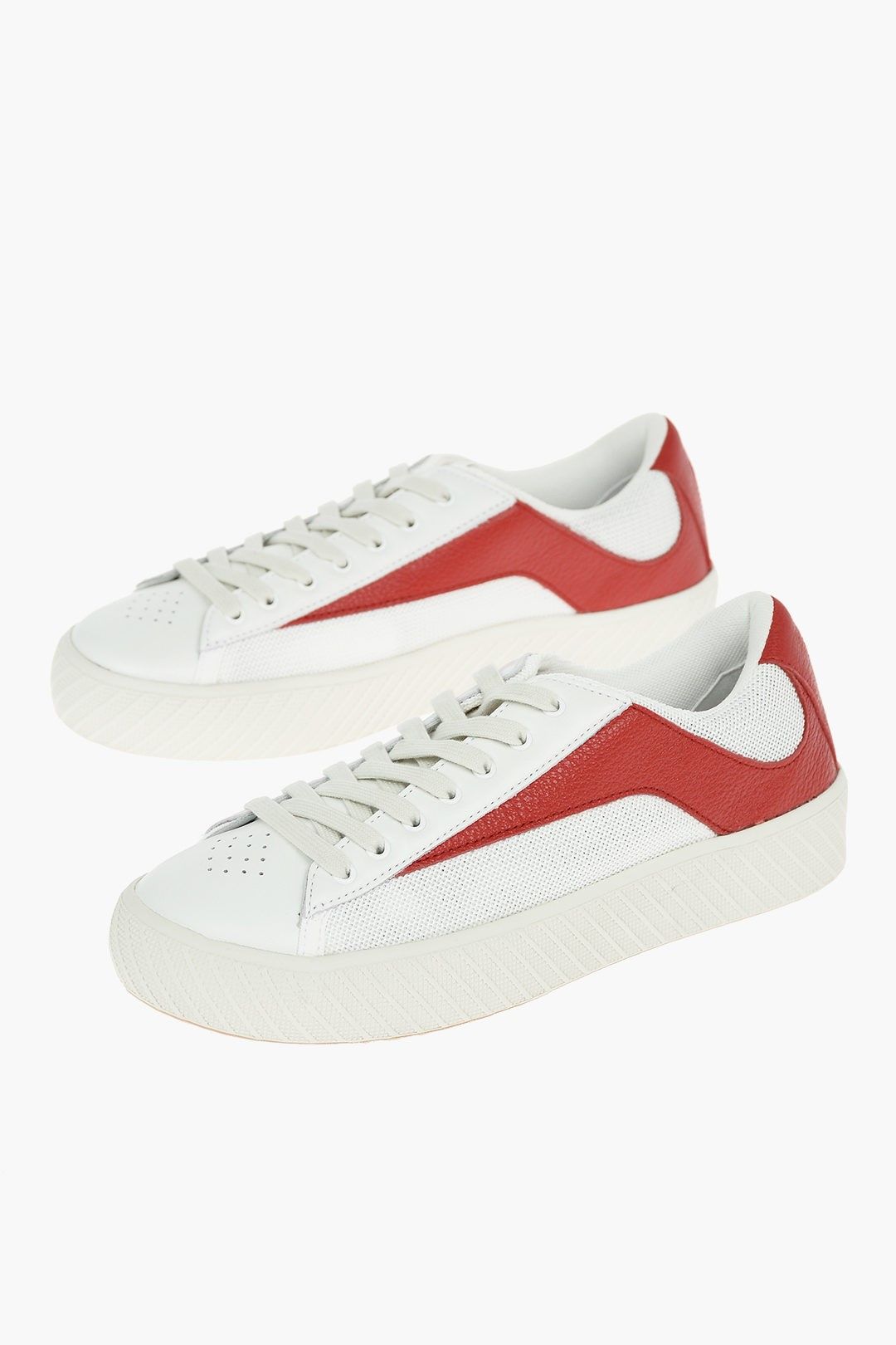 바이파-화이트 핑크 패브릭 스니커즈 WHITE AND PINK FABRIC RODINA SNEAKERS 44478 | 트렌비 바이파-화이트 핑크 패브릭... 