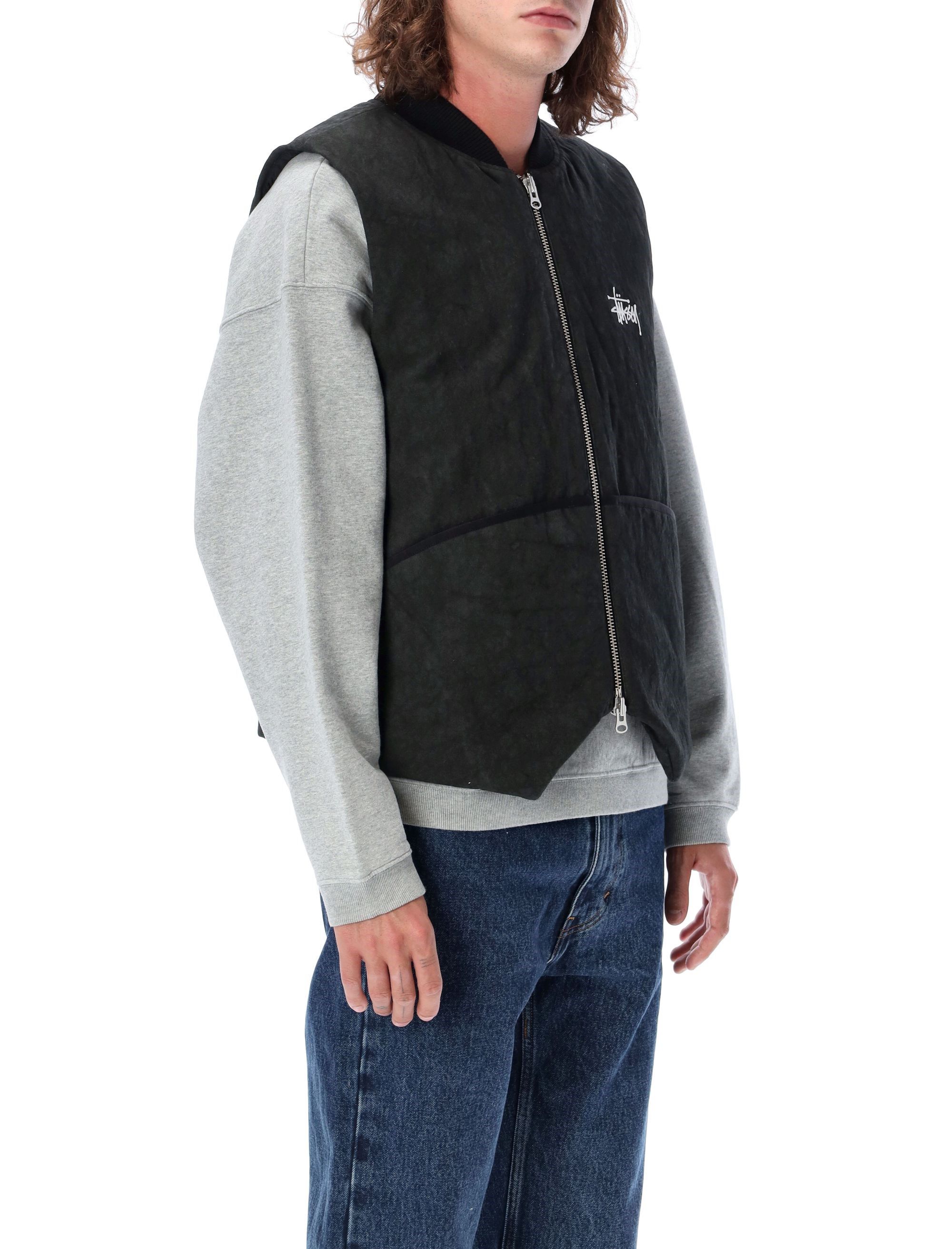 stussy22aw WASHED CANVAS PRIMALOFT VEST-