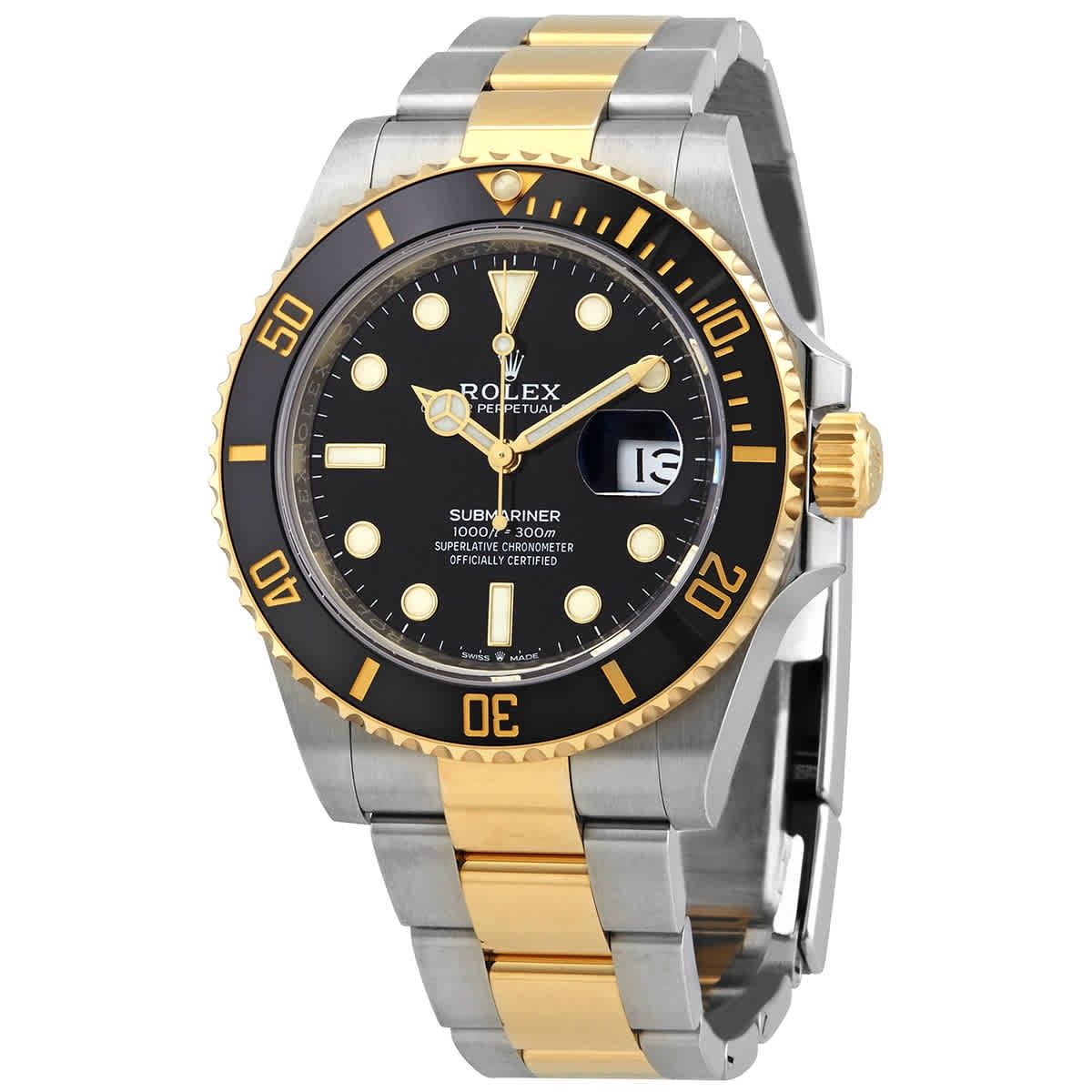 gold submariner black dial