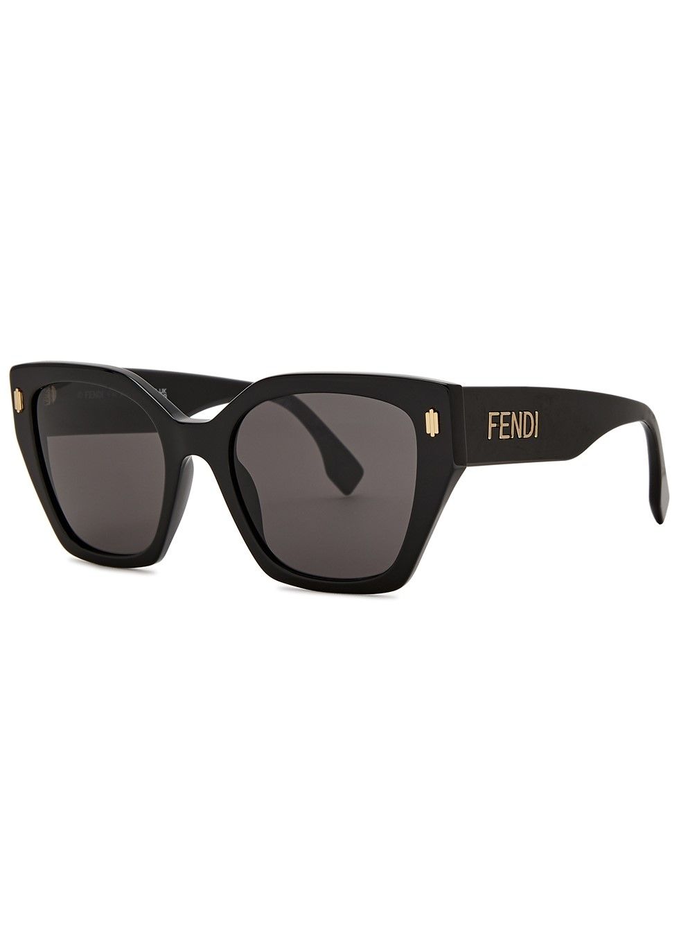 Fendi Polarized Smoke Cat Eye Ladies Sunglasses FE40070I 01D 54