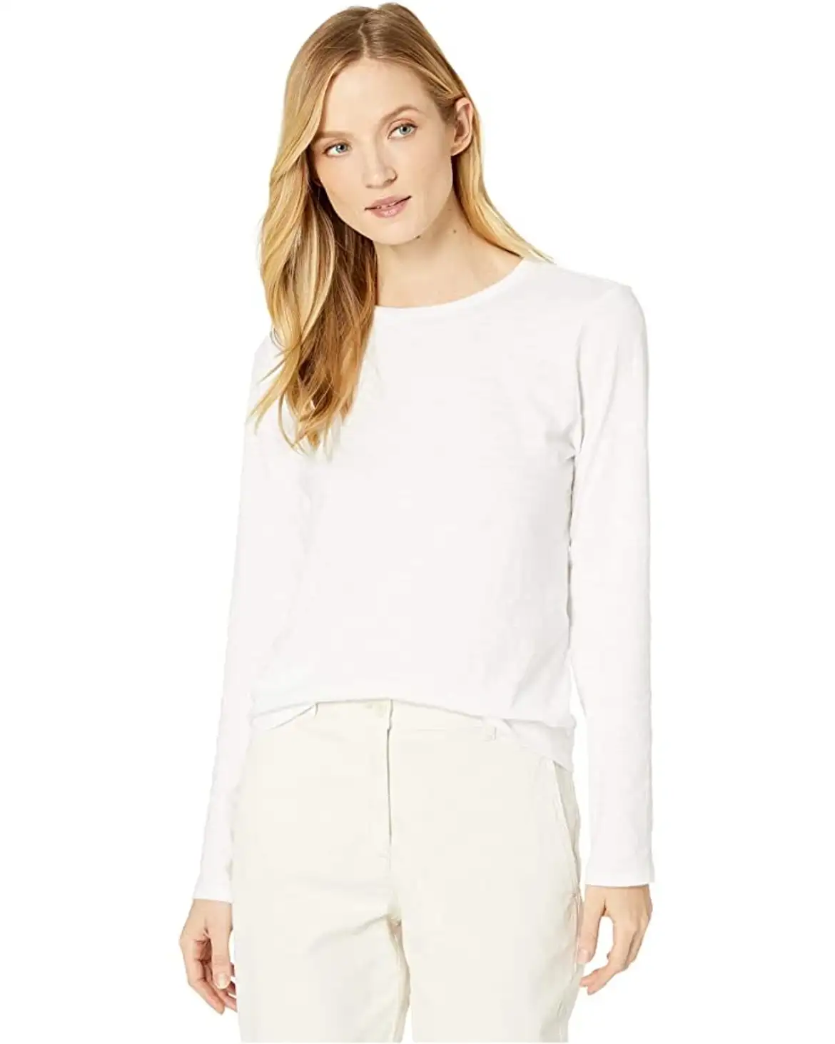 Eileen Fisher Fine Jersey Scoop Neck Slim Shell