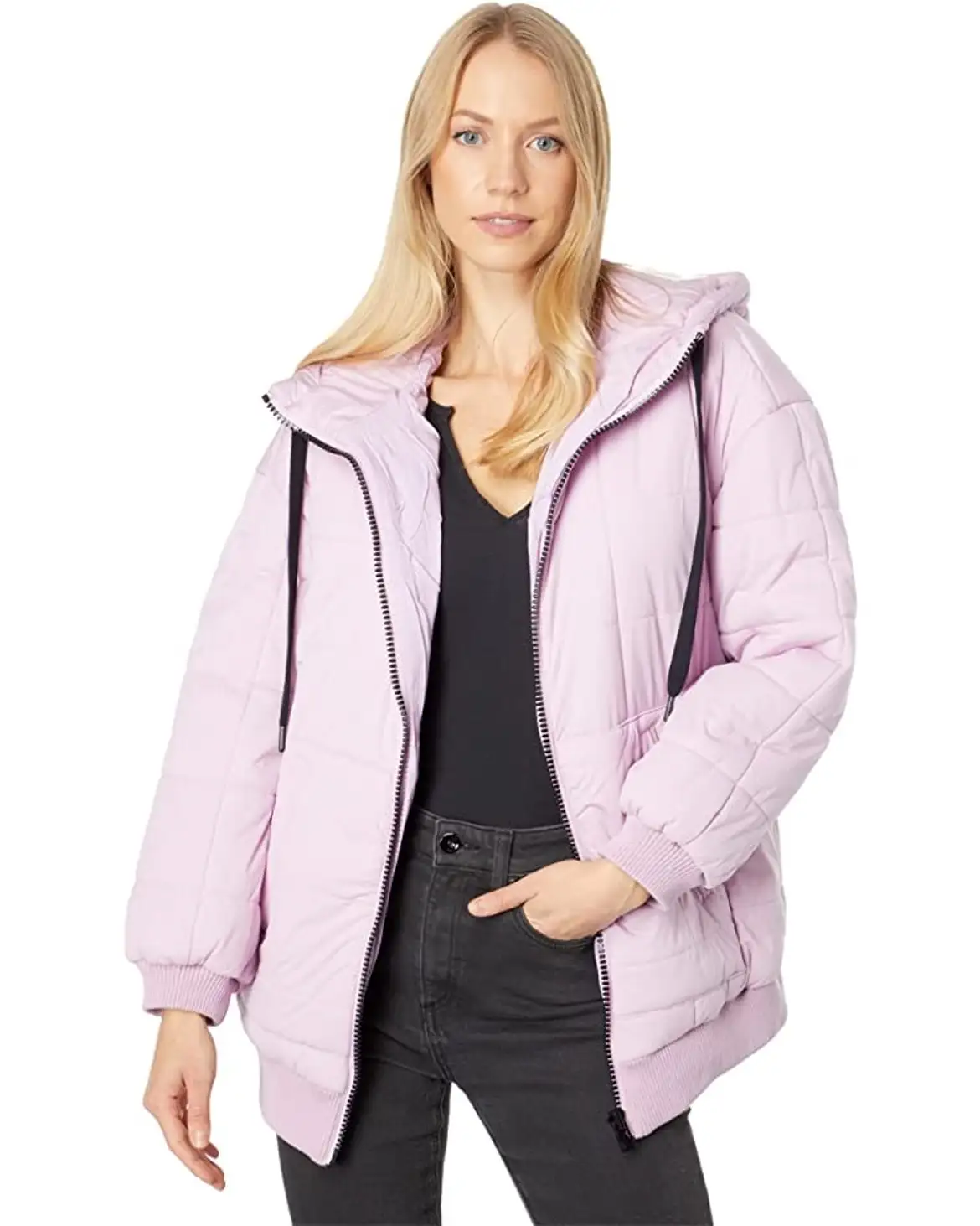 Avec Les Filles Hooded Maxi Puffer Vest