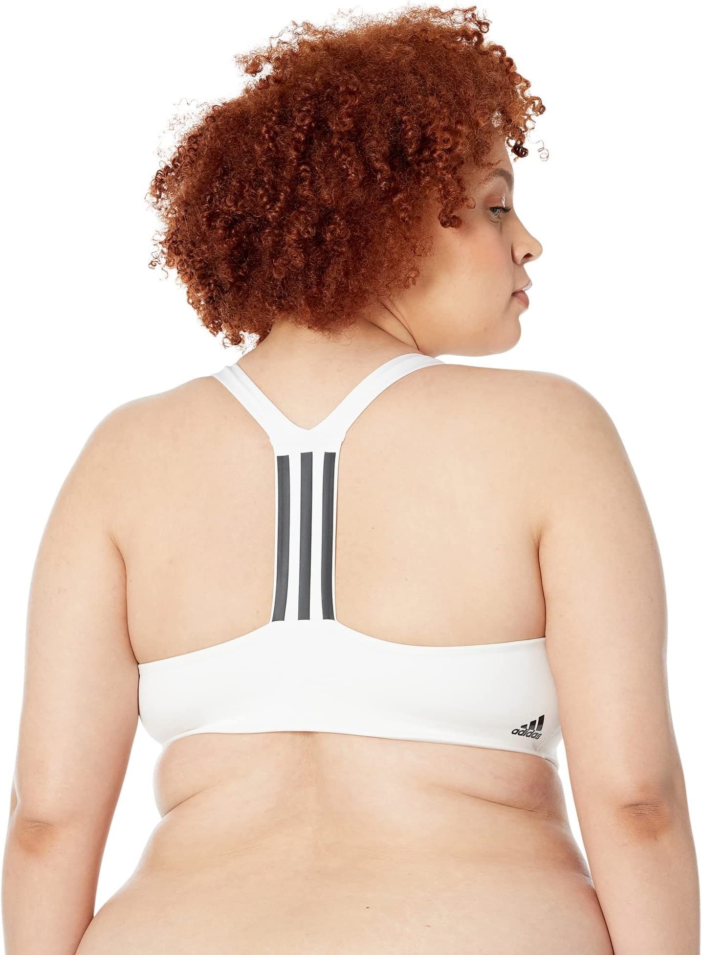 adidas Plus Size Training Medium Support Better 3-Stripes Bra