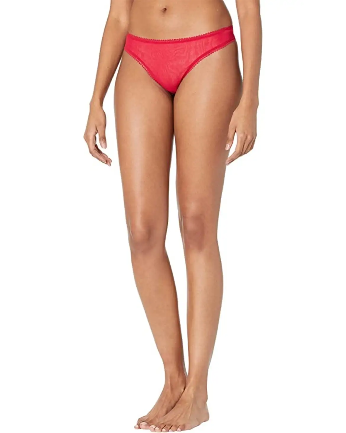 OnGossamer Solid Gossamer Mesh Hip Bikini 3202