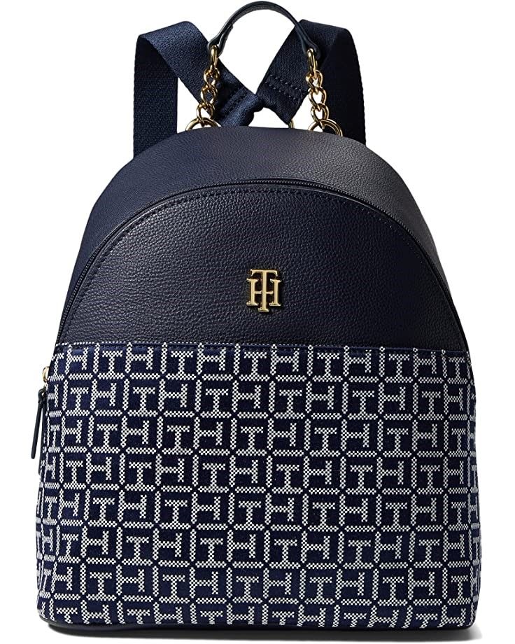 Tommy Hilfiger Antonella II Small Backpack Square Monogram Jacquard