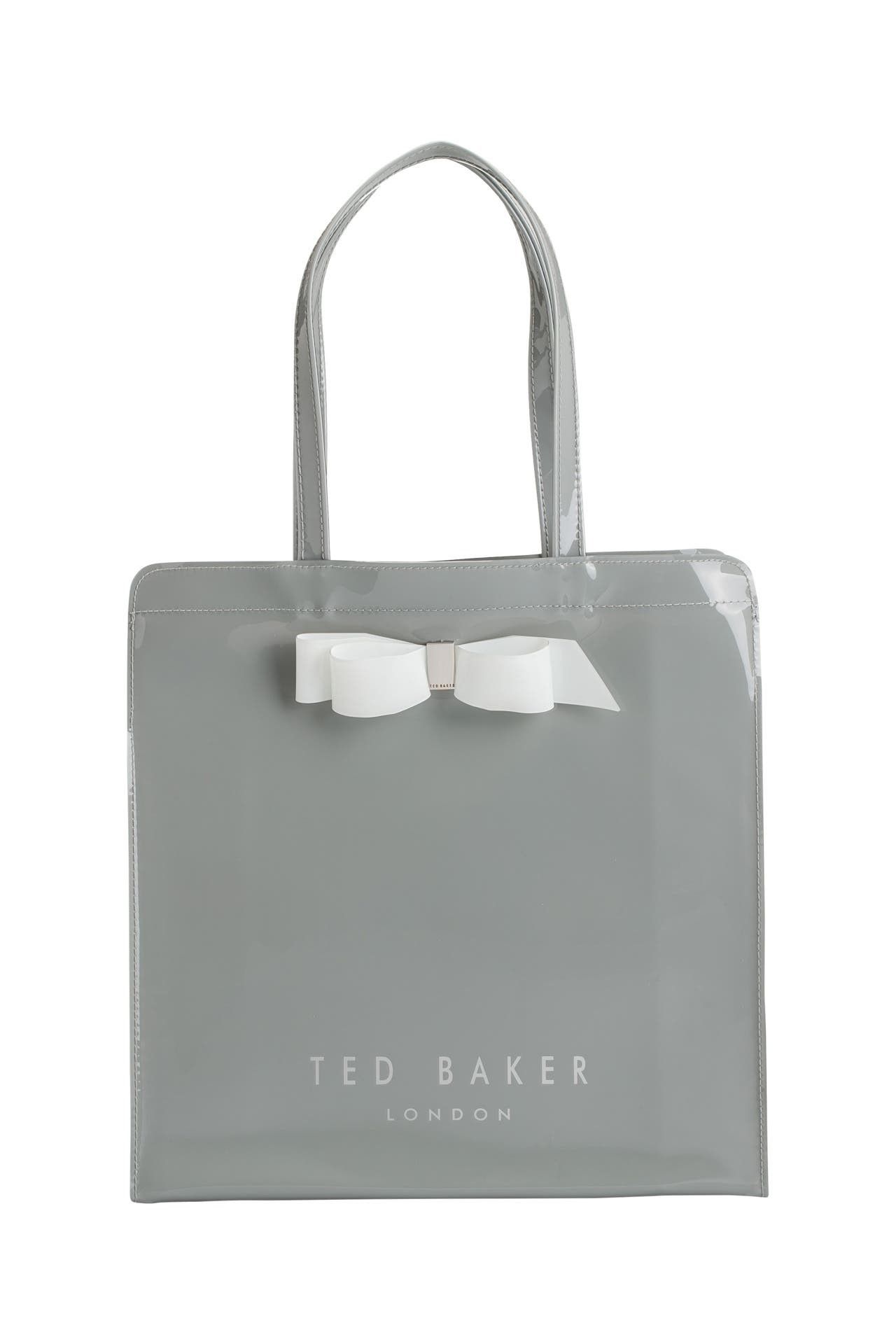 Ted baker loop & tab croc-embossed leather crossbody