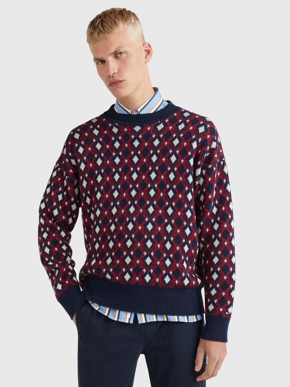 타미힐피거-자수 스웨터 Crest Embroidery Fluffy Sweater MW27418 