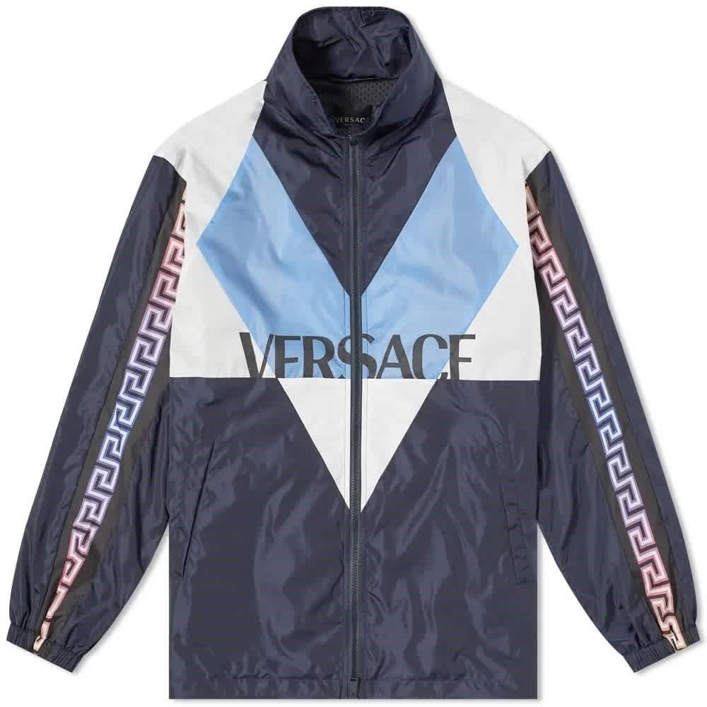 베르사체-남성 그레카 로고 바람막이 자켓 Mens Greca Logo Windbreaker Jacket  1001030-1A00709-6U370 | Trenbe