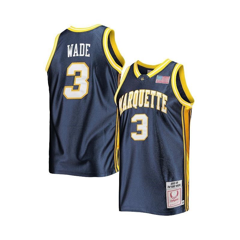 Jordan Brand #3 Marquette Golden Eagles Navy Replica Basketball Jersey