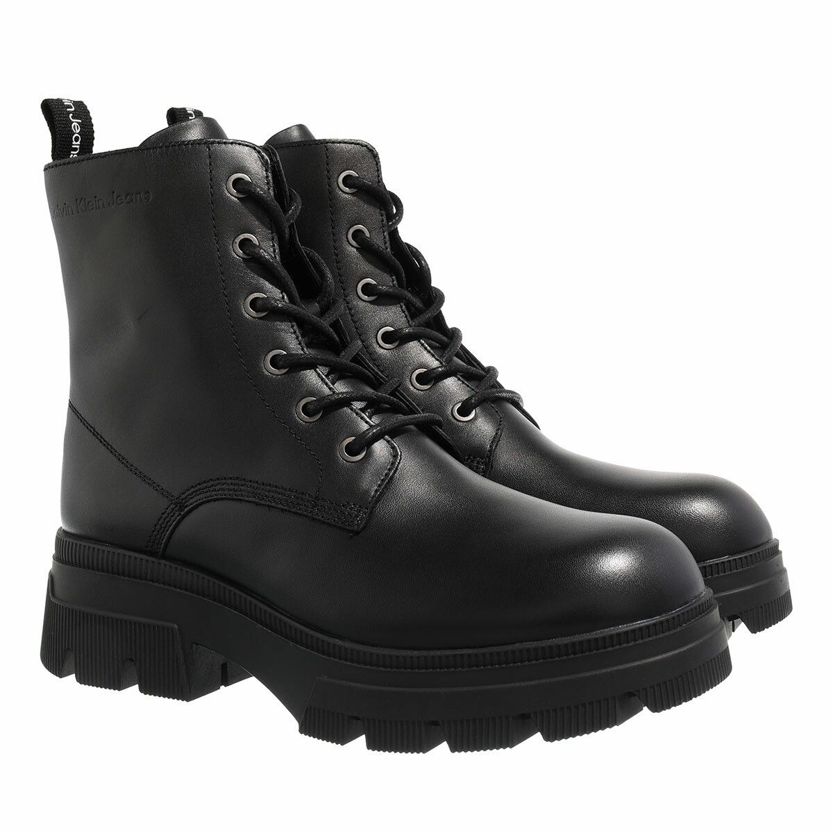 캘빈클라인-캘빈 클라인 청키 부츠 블랙 스트링 부츠 Calvin Klein Chunky Combat Laceup Boot Black  Schnurstiefel A0197850 | 트렌비