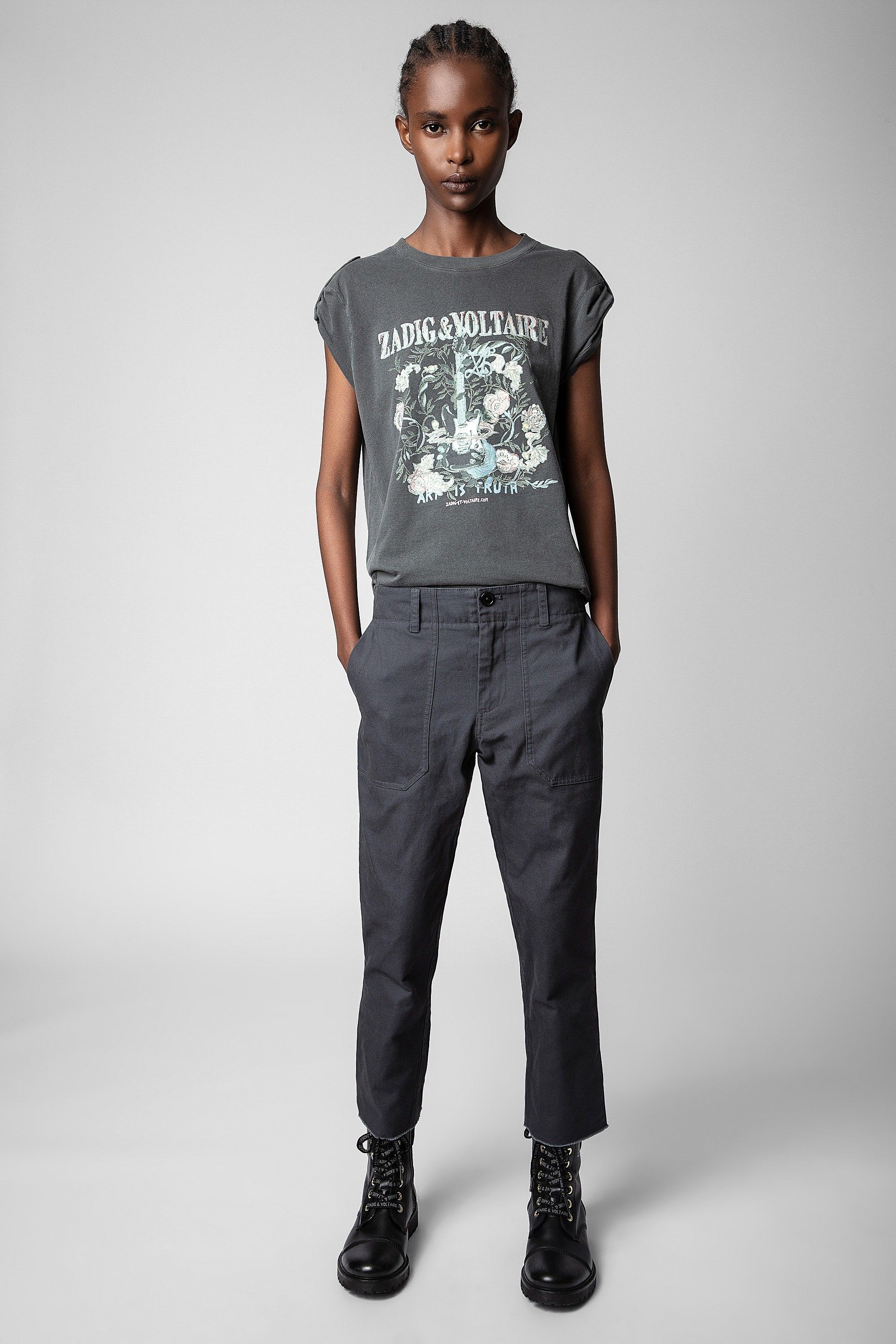 쟈딕앤볼테르-바지 Hose Projet WWPA00749 GREY DENIM | TRENBE 쟈딕앤볼테르-바지 Hose Projet WWPA00749 GREY DENIM | TRENBE... 