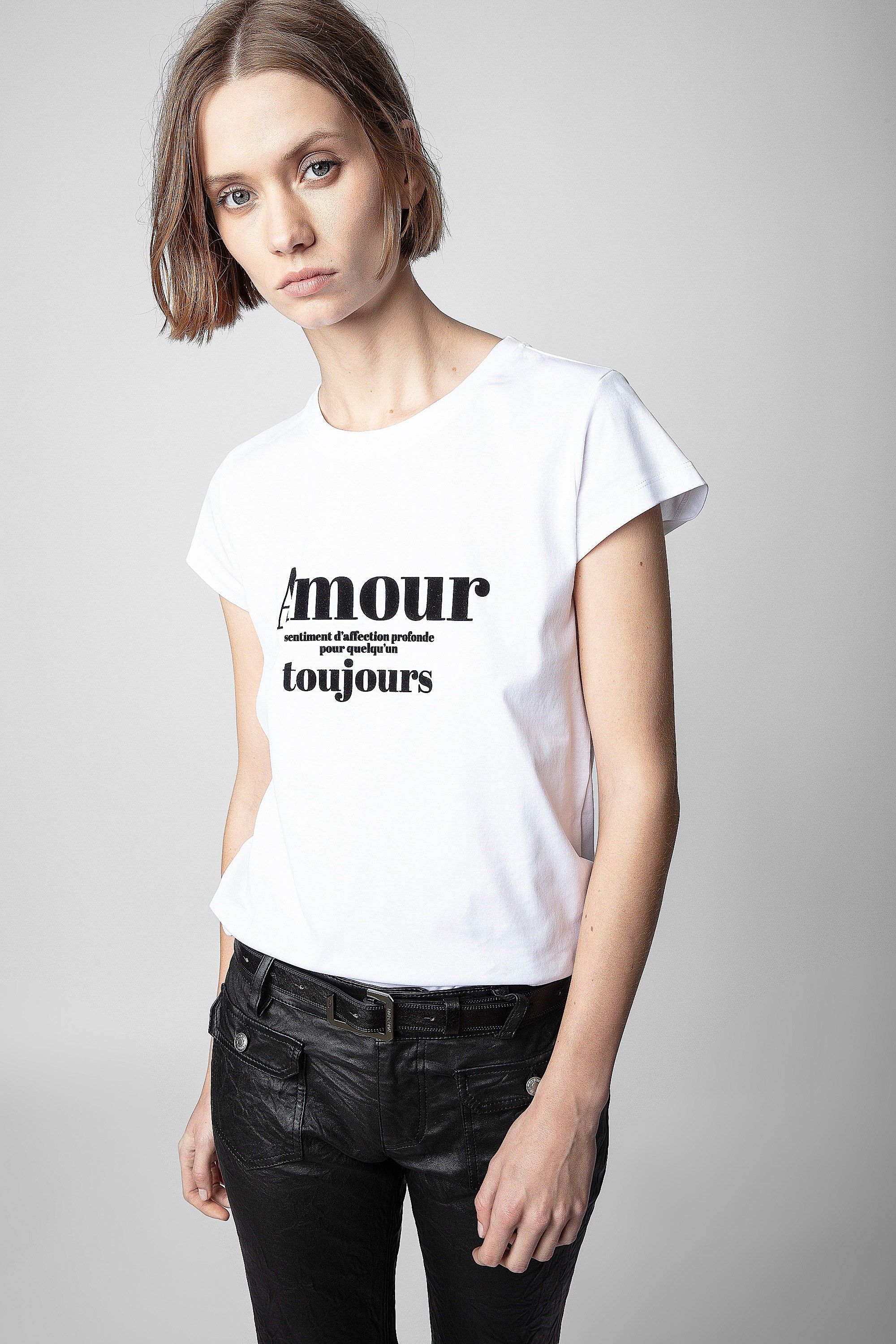 쟈딕앤볼테르-티셔츠 스키니 T-Shirt Skinny Amour Toujours JWTS01510 