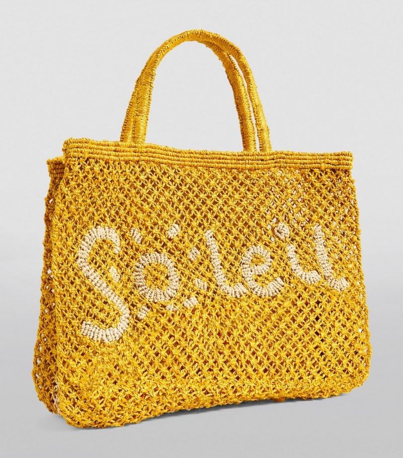 더잭슨즈-여성 더 옐로우 스몰 우븐 토트 가방 Womens the Jacksons yellow Small Woven Soleil  Tote Bag, Harrods UK 18747337