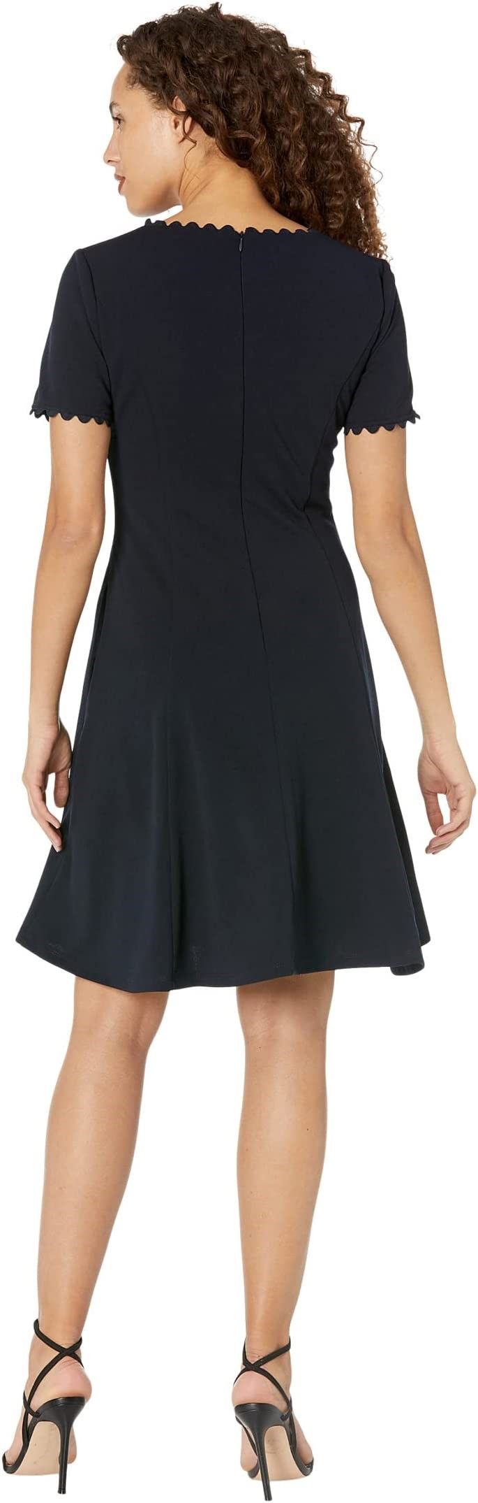 런던 슬리브 에이라인 미니 드레스 트리밍 Maggy London 3/4 Sleeve A-Line Mini Dress with Trim  9733225187370