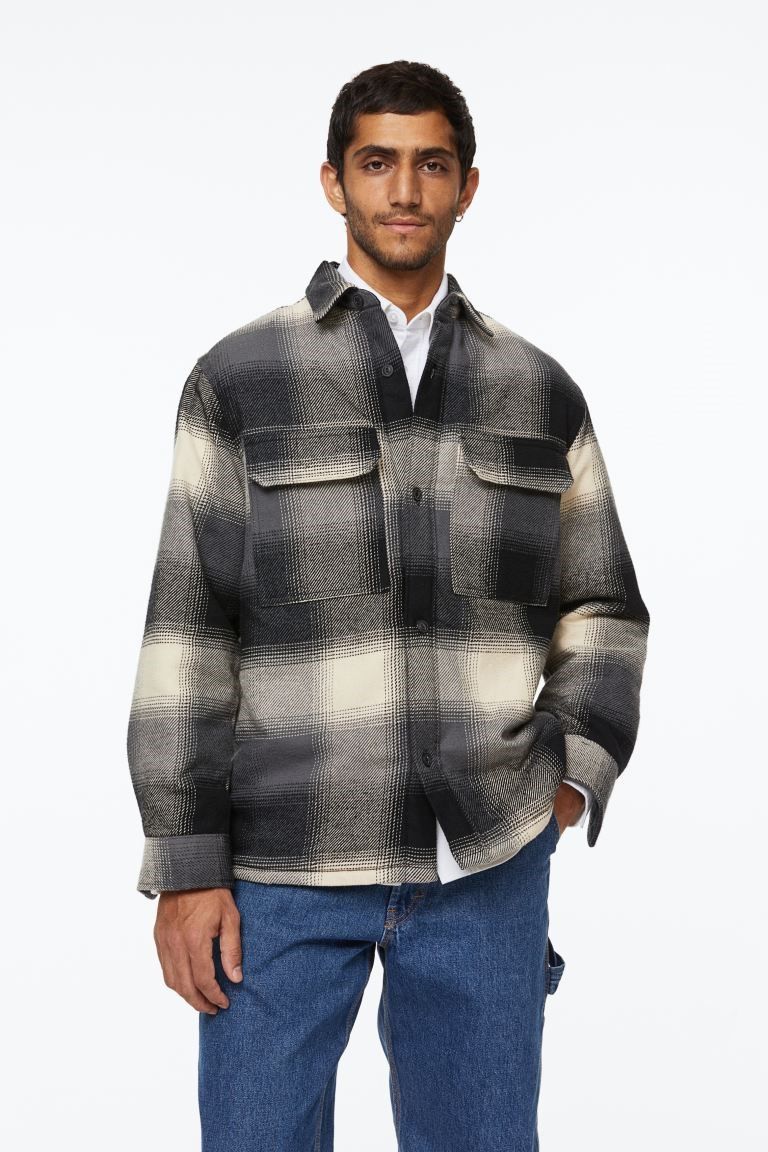 레귤러 핏 오버셔츠 Regular Fit Teddy-lined overshirt 1072992002