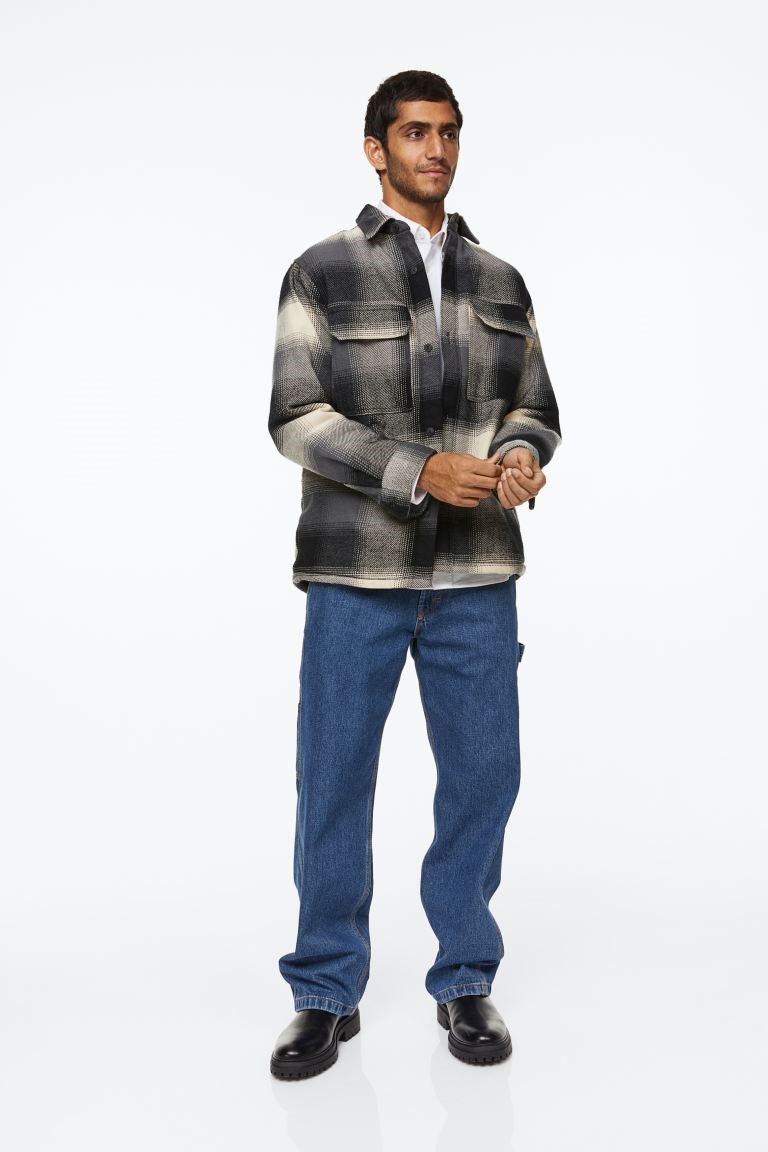 레귤러 핏 오버셔츠 Regular Fit Teddy-lined overshirt 1072992002
