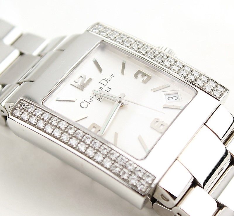 Dior Square Silver Plate Diamond Steel Watch 30MM SKU12345 Dior Square Silver Plate Diamond Steel Watch 30MM SKU12345