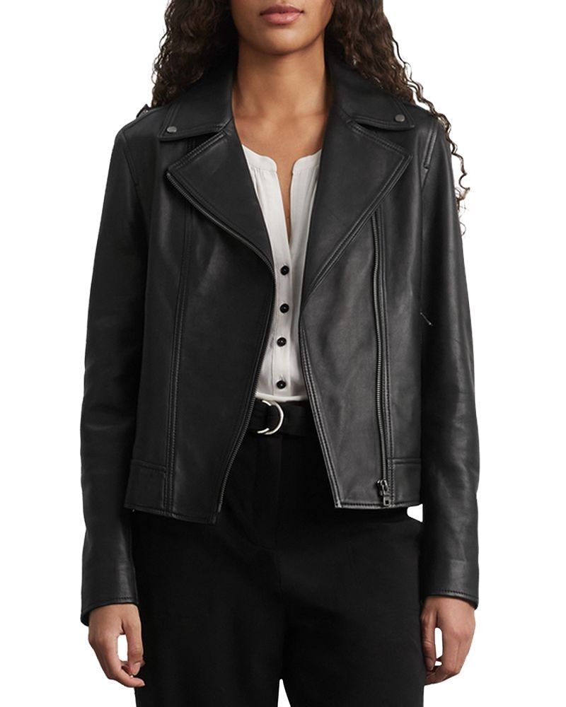 가죽 자켓 Nadege Leather Moto Jacket 4624736