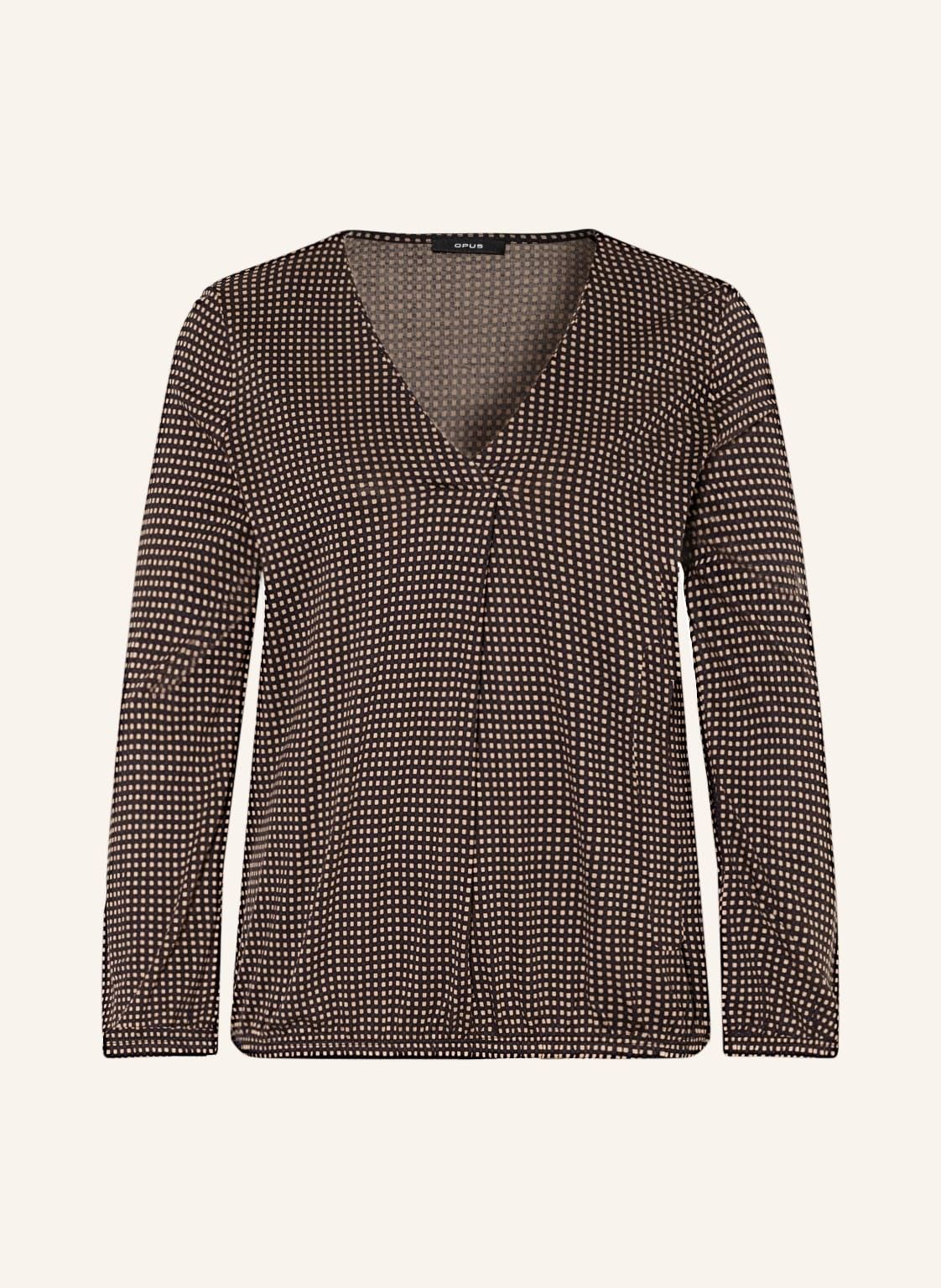 Opus-셔츠 블라우스 Shirt blouse SANNAH 1001414630 DARK BROWN/ DARK BLUE/ BEIGE | 트렌비 Opus-셔츠 블라우스 Shirt blouse... 